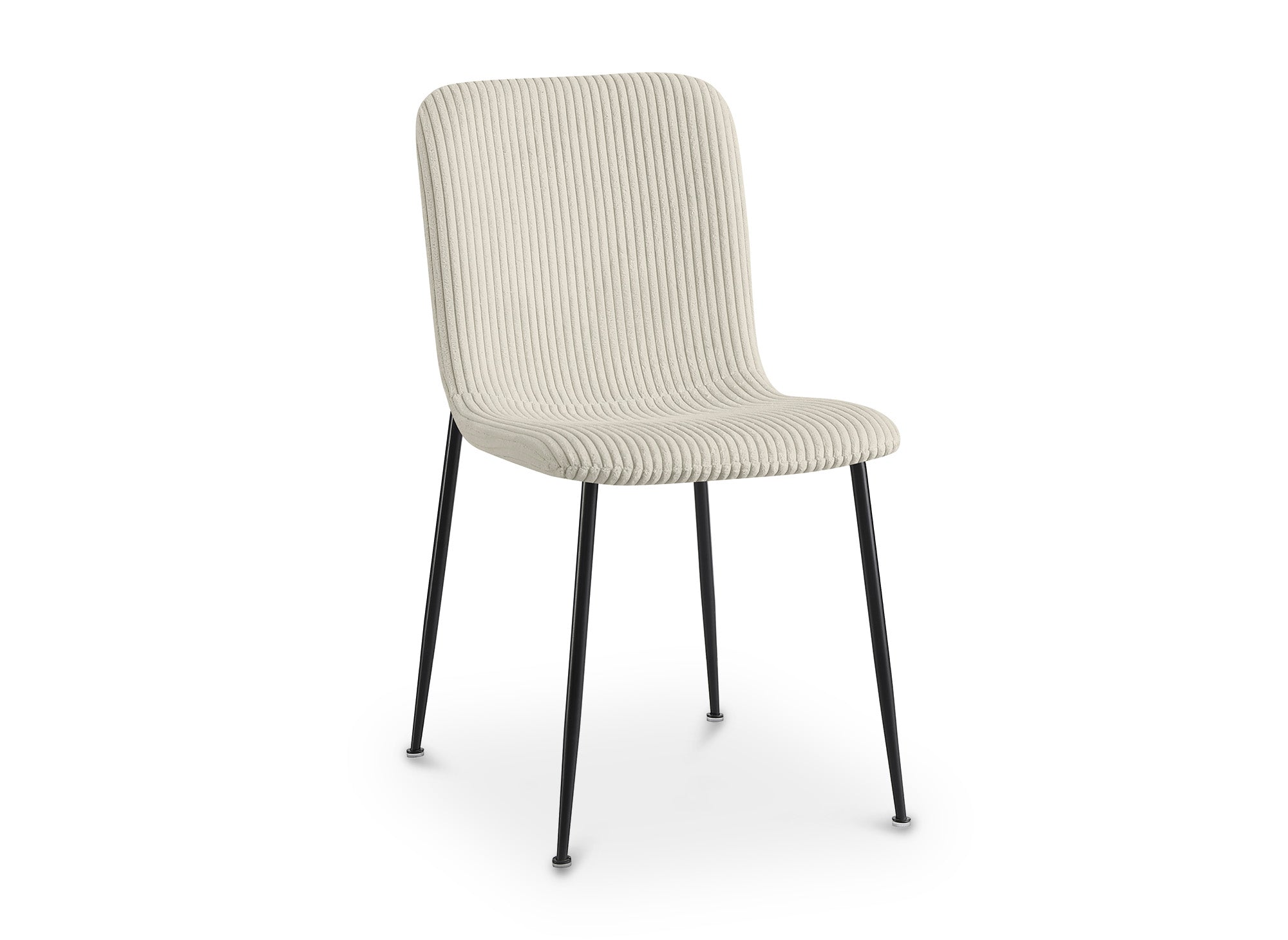 Juego de 4 sillas de terciopelo de pana beige CHERYL