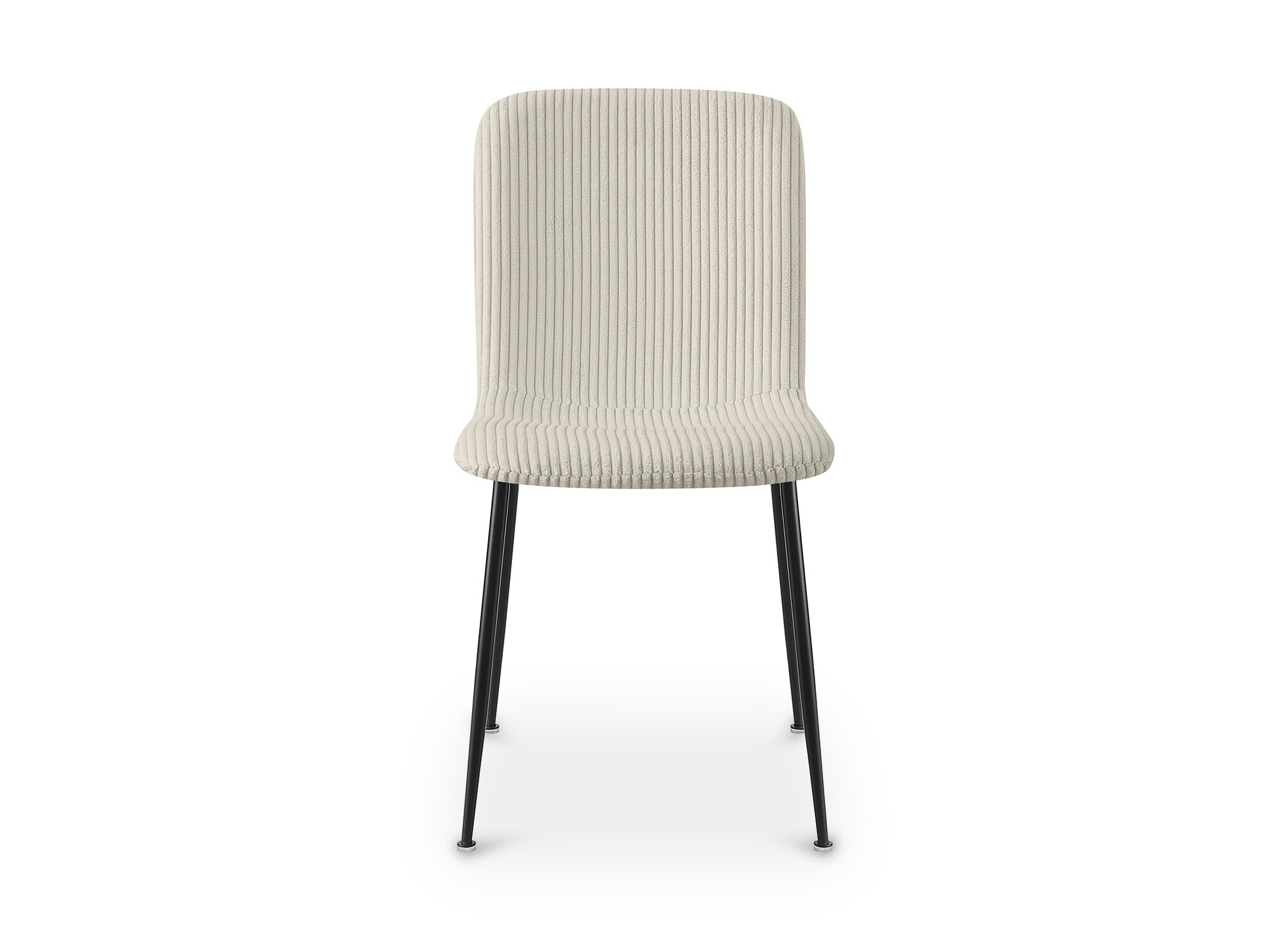 Juego de 4 sillas de terciopelo de pana beige CHERYL