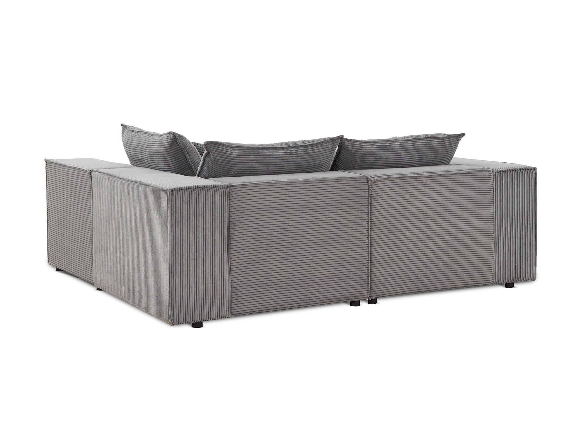 Sofá esquinero modular HARLEM en pana gris gruesa