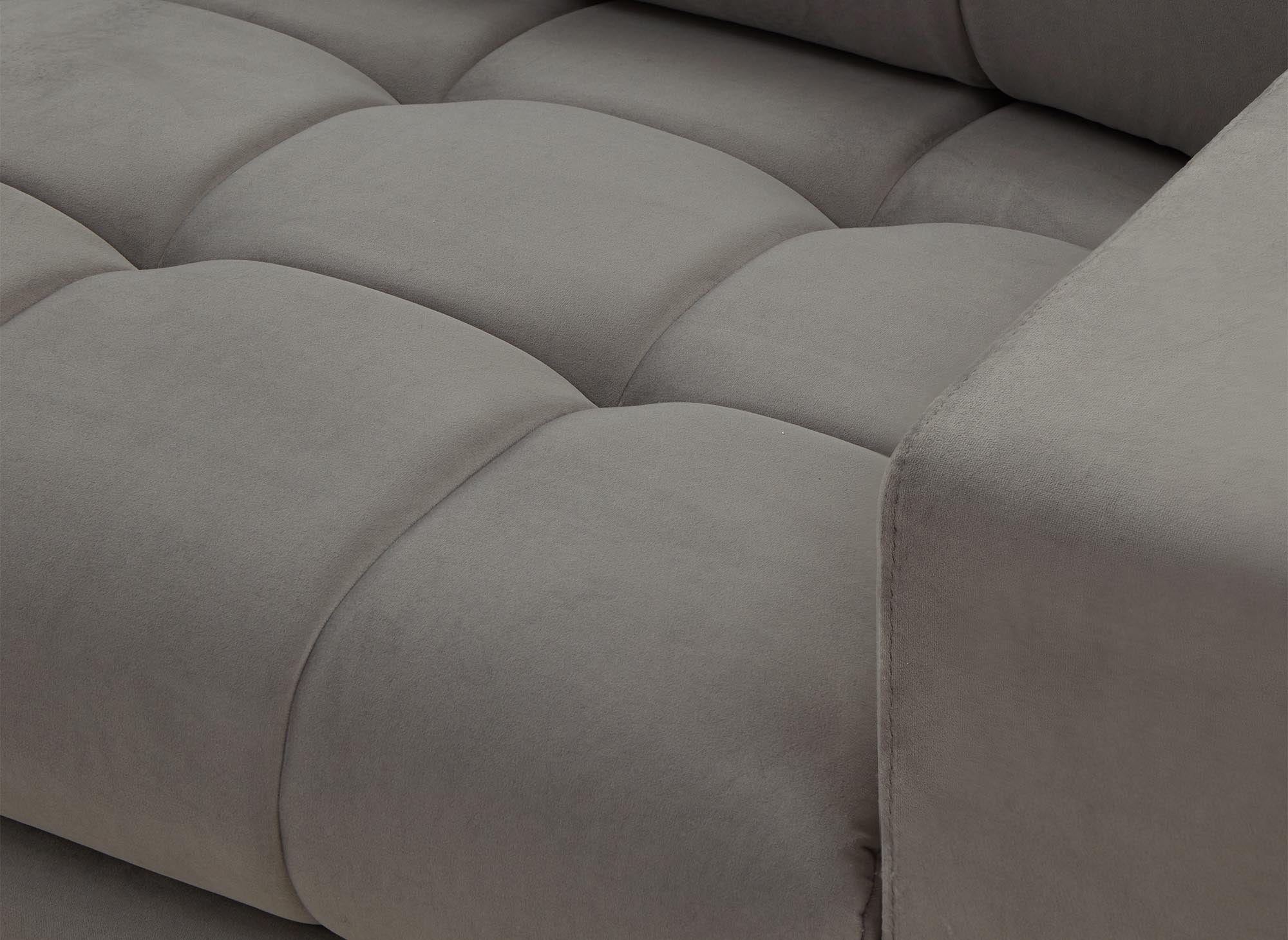 Sofá COSMO de 2 plazas en terciopelo gris