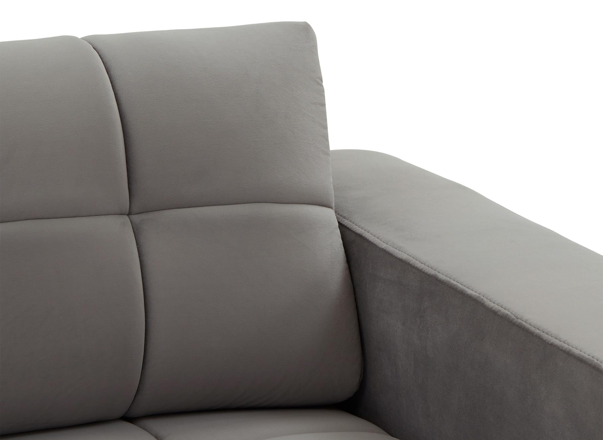 Sofá COSMO de 2 plazas en terciopelo gris