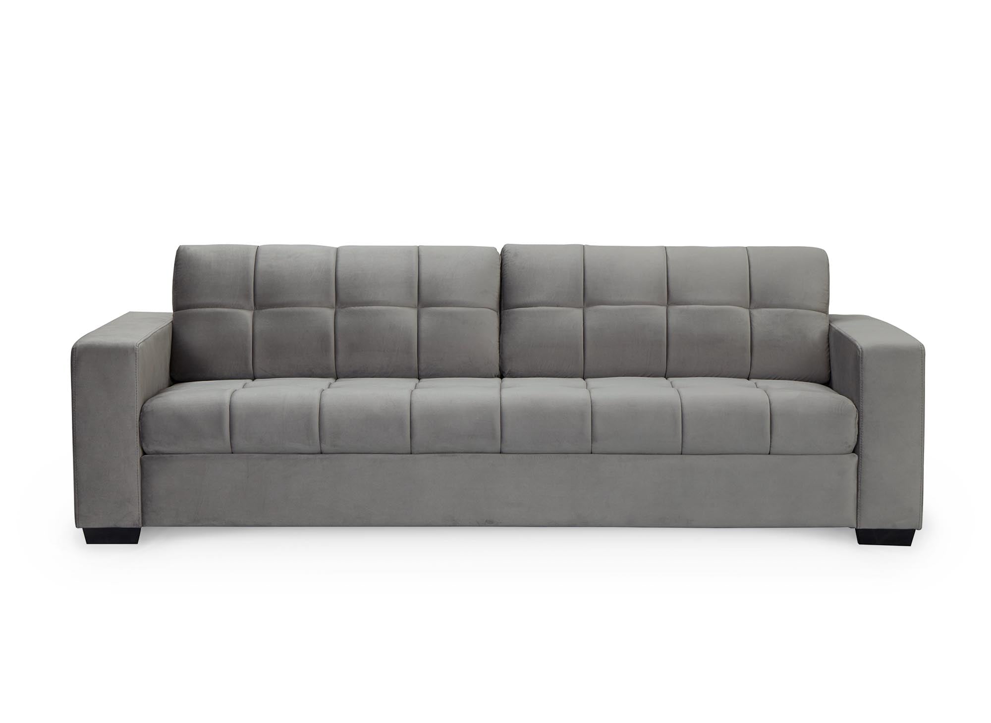 Sofá COSMO de 3 plazas en terciopelo gris