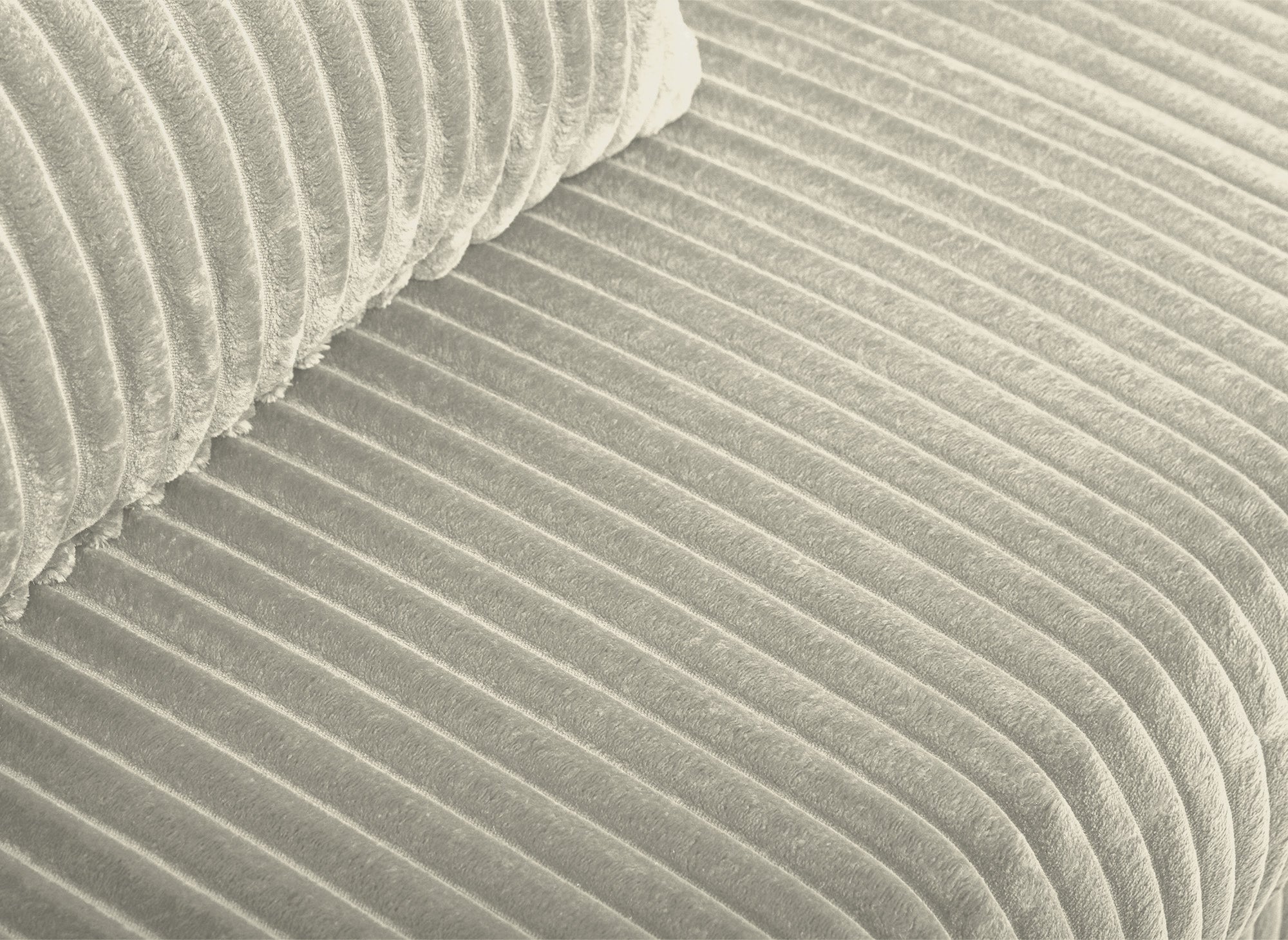 Sofá cama ZURIA de 3 plazas con almacenaje en pana gruesa color beige