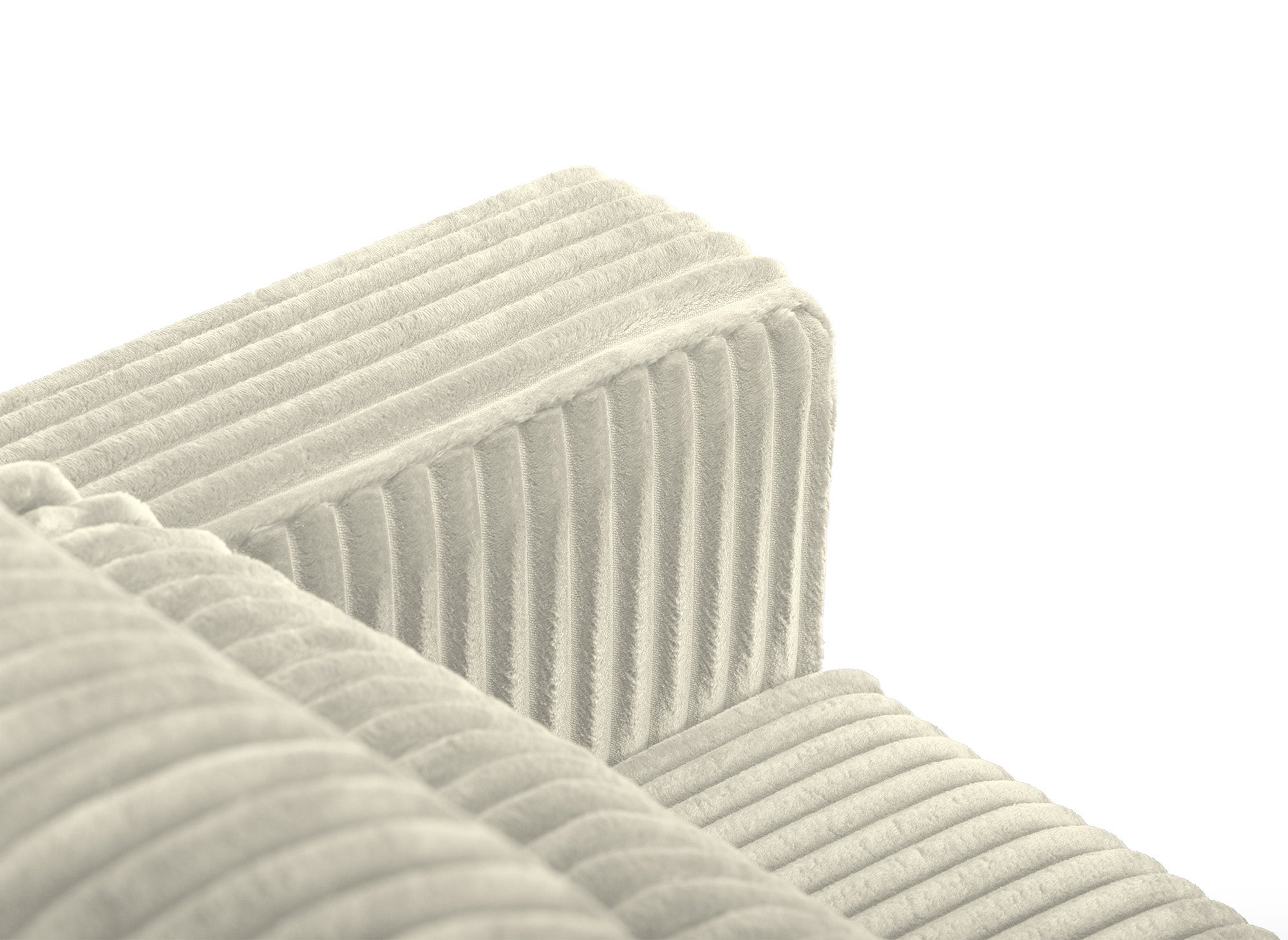 Sofá cama ZURIA de 3 plazas con almacenaje en pana gruesa color beige