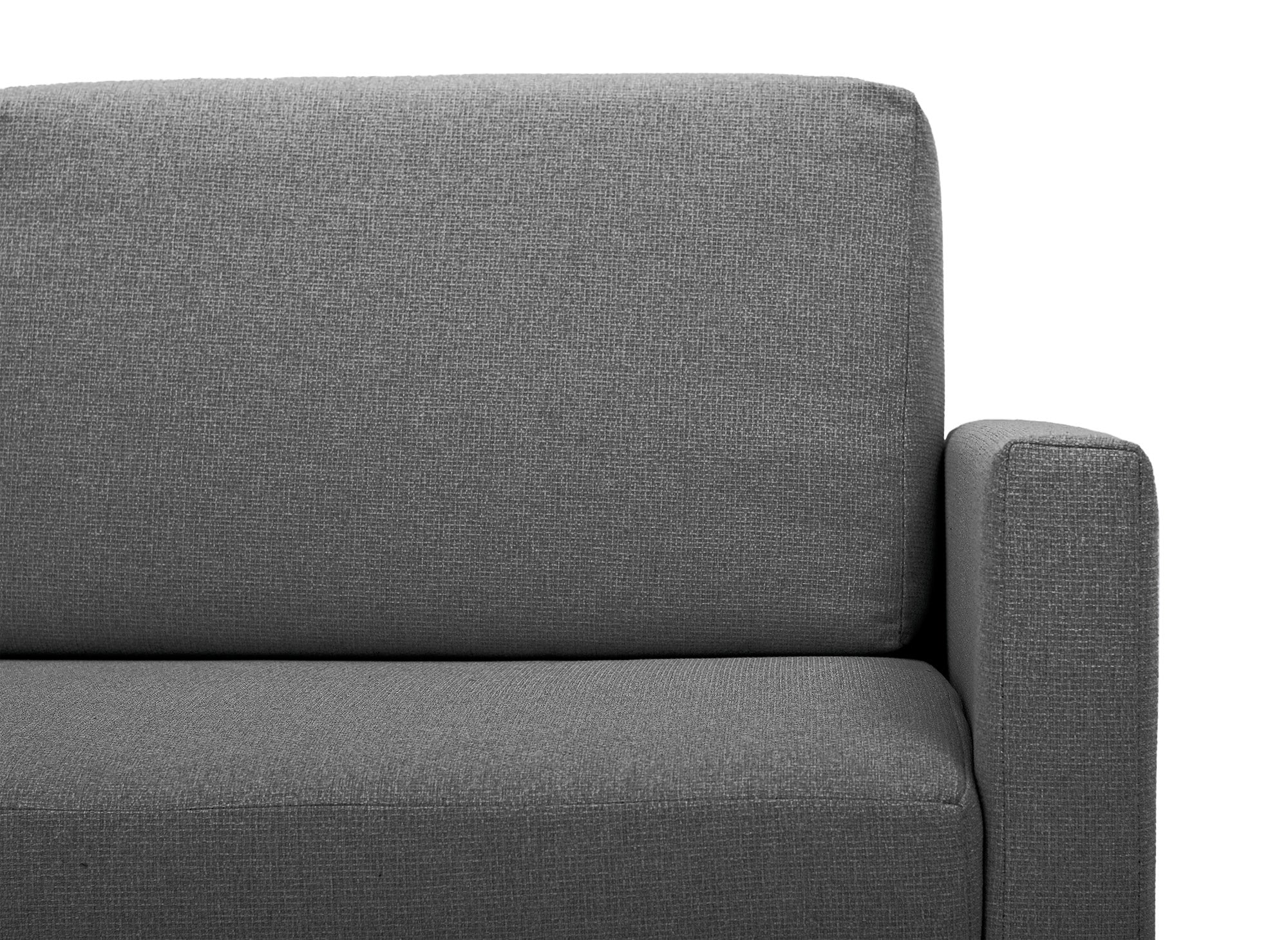 Sofá cama YERAS de 2 plazas con compartimento de almacenamiento en tela gris