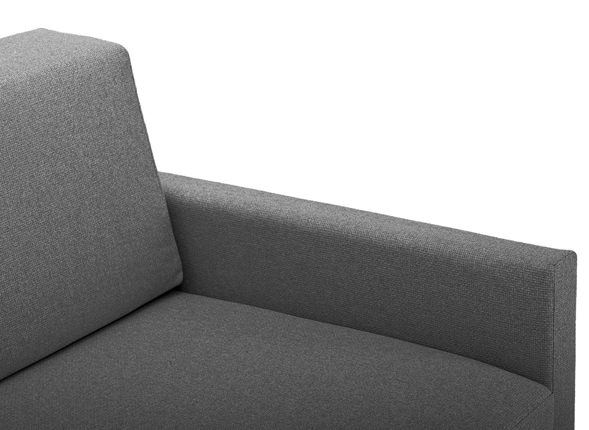 Sofá cama YERAS de 2 plazas con compartimento de almacenamiento en tela gris