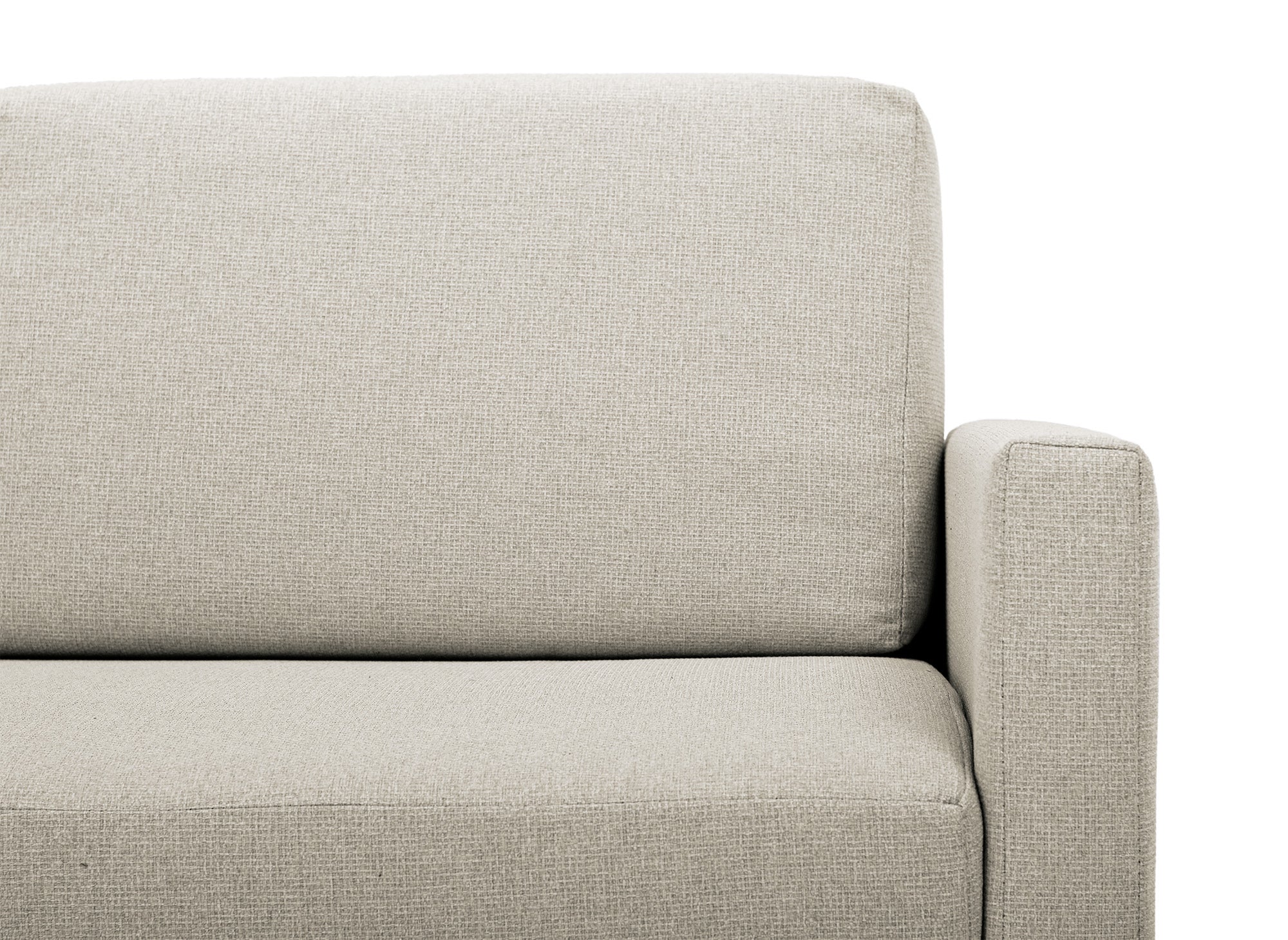 Sofá cama YERAS de 2 plazas con compartimento de almacenamiento en tela beige