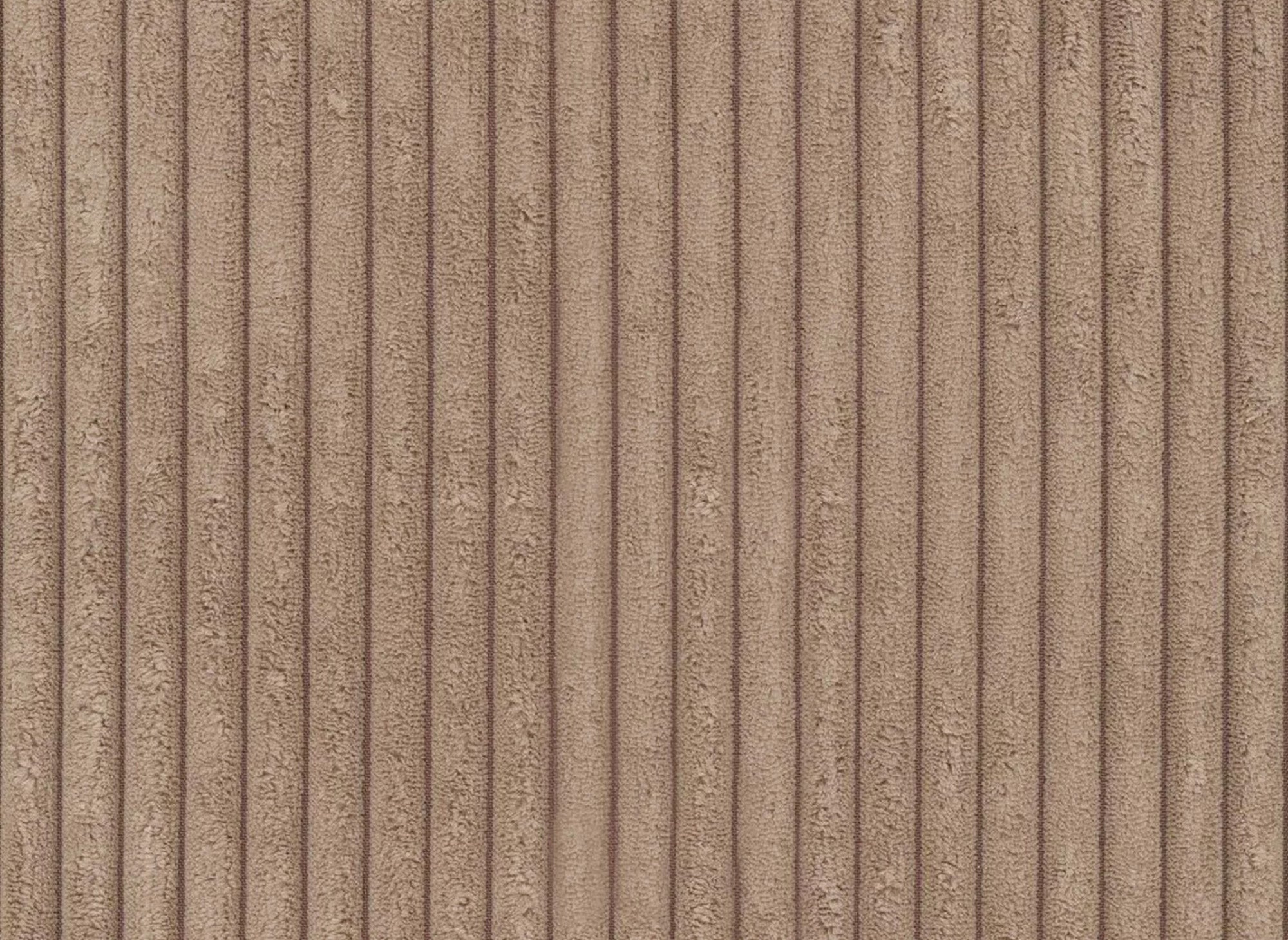 Sofá cama panorámico convertible JADE con almacenamiento en pana color moca