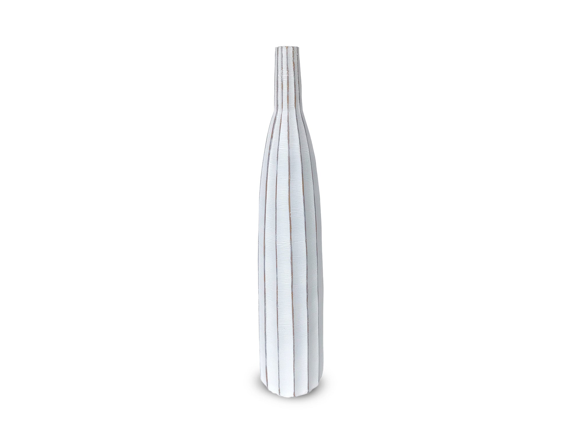 Jarrón monofloral de resina blanca, 76 cm de alto, ELME