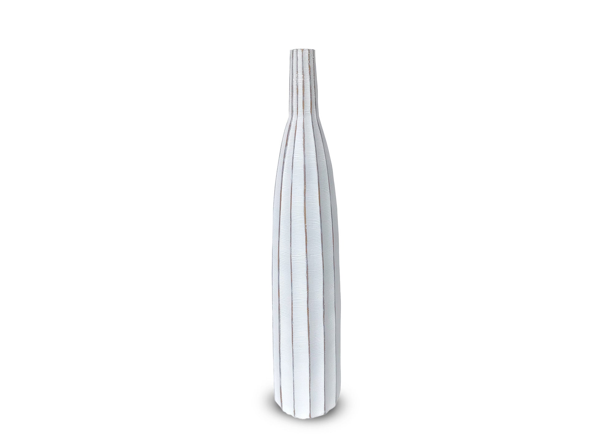 Jarrón monofloral de resina blanca, 50 cm de alto, ELME