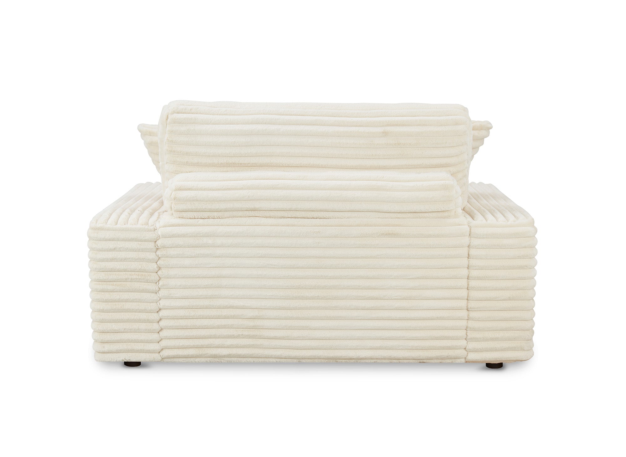 Chaise longue DAHO color beige con suave tejido acanalado