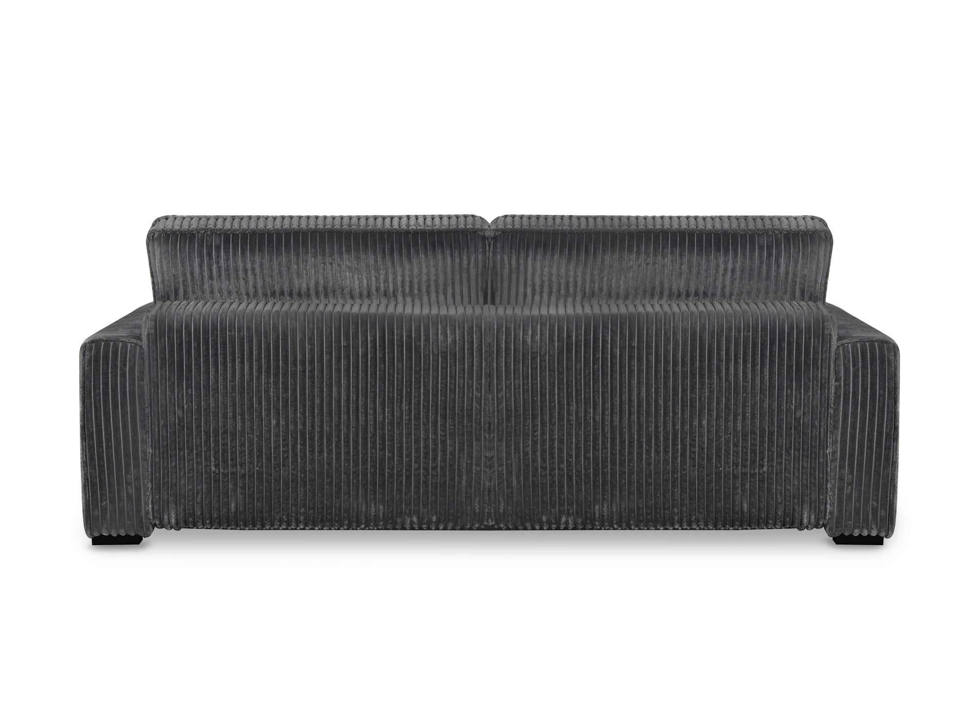 Sofá cama ALINE de 3 plazas en pana gris gruesa