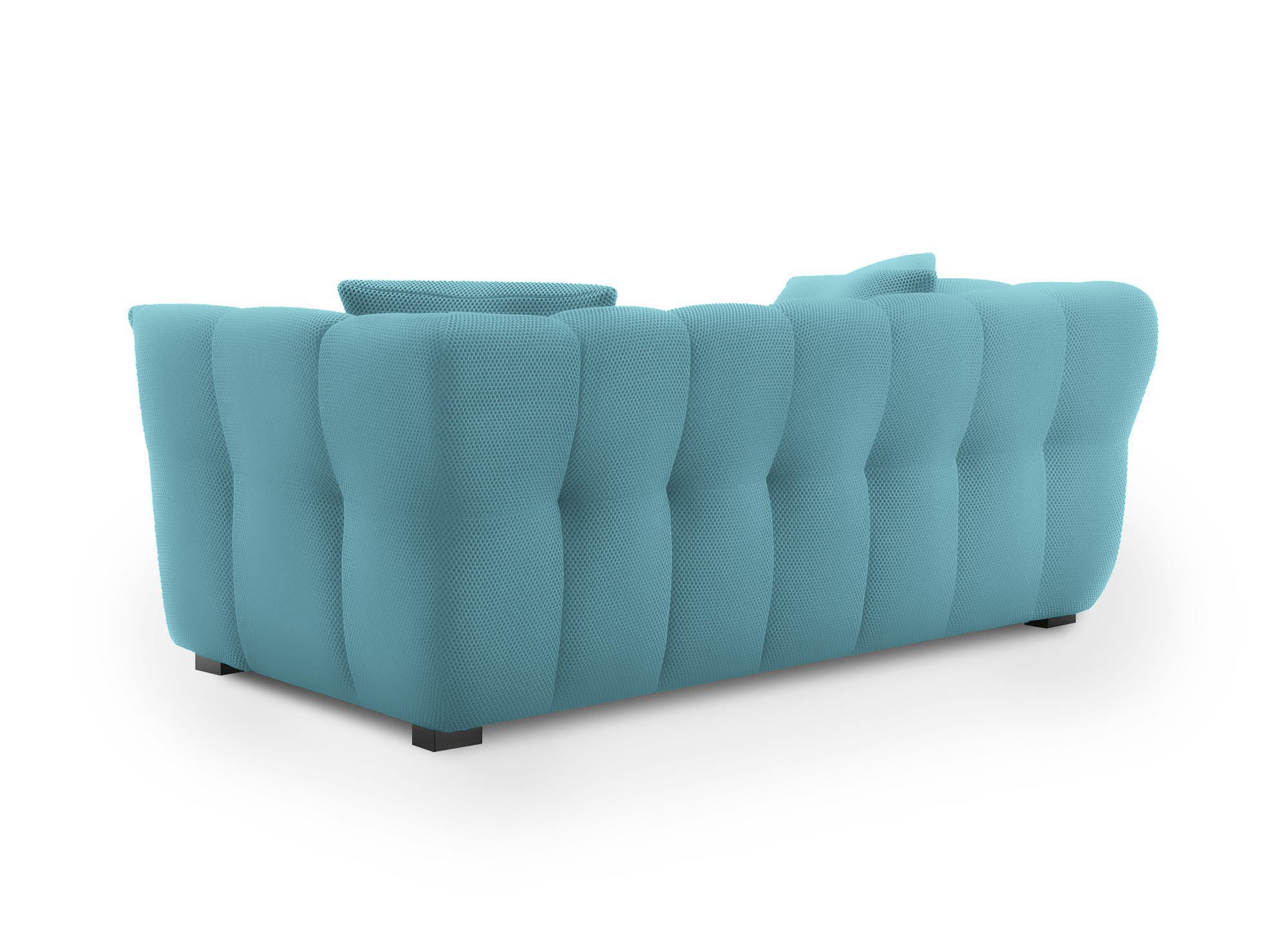 Sofá ELENA de 2 plazas en tejido verde agua 3D