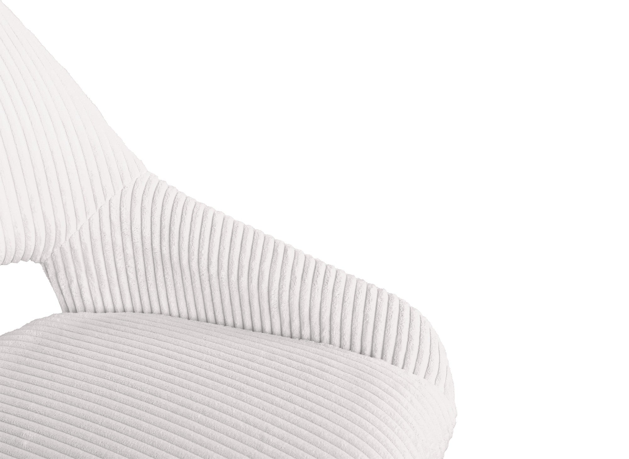 Juego de 2 sillas de diseño SYRA en pana color crudo