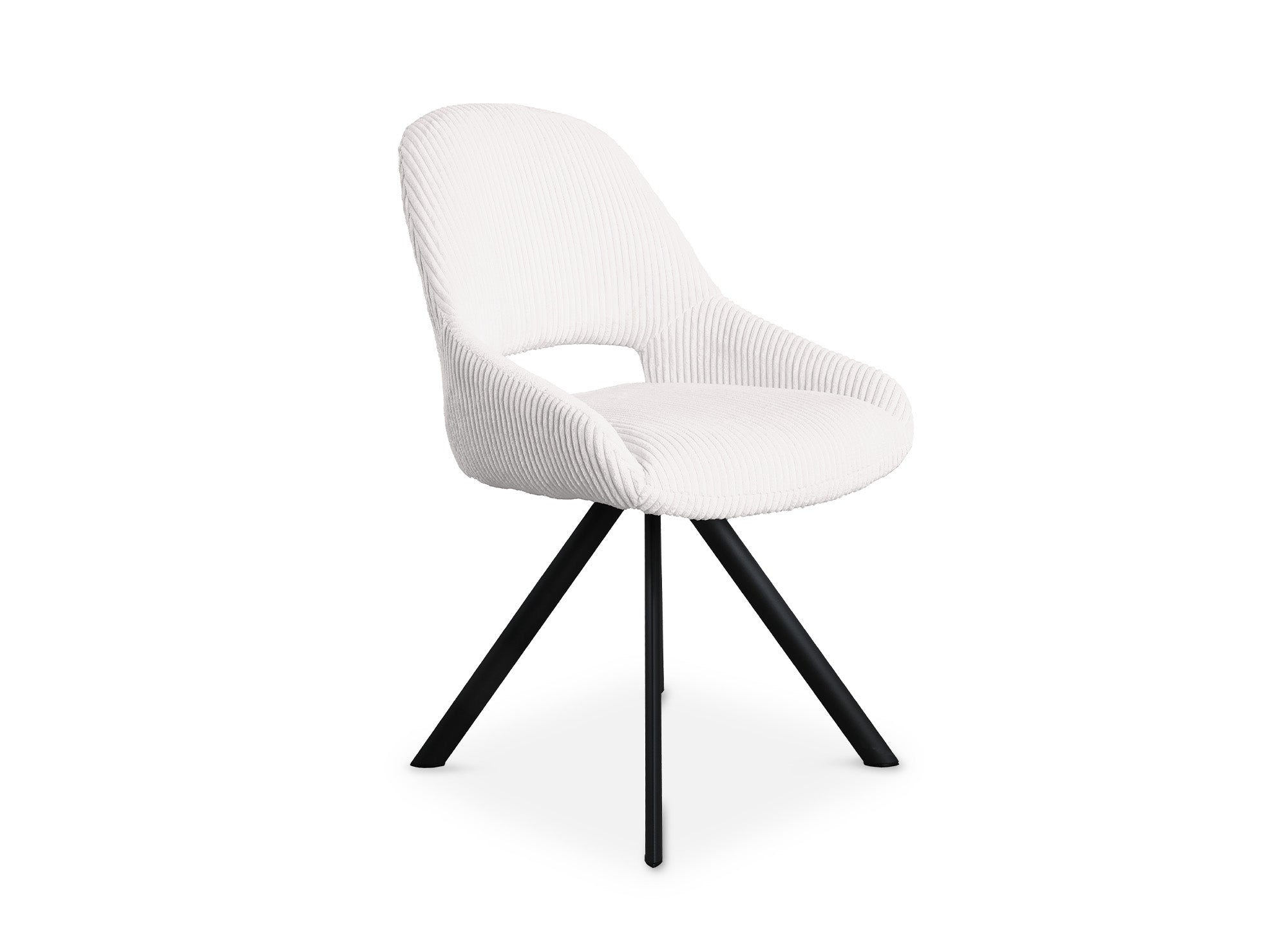 Juego de 2 sillas de diseño SYRA en pana color crudo