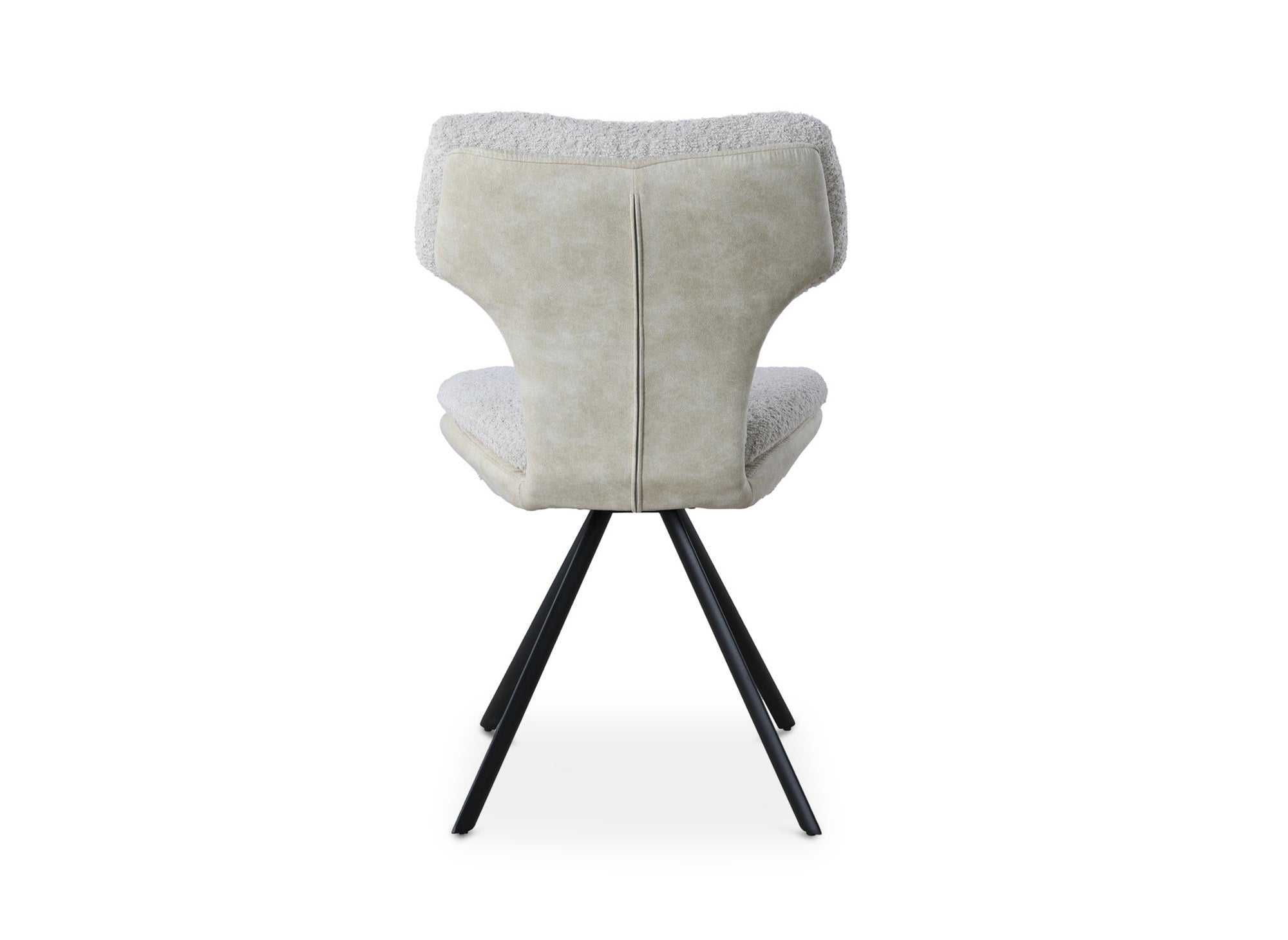 Conjunto de 2 sillas de diseño MILIA en tejido bouclé beige