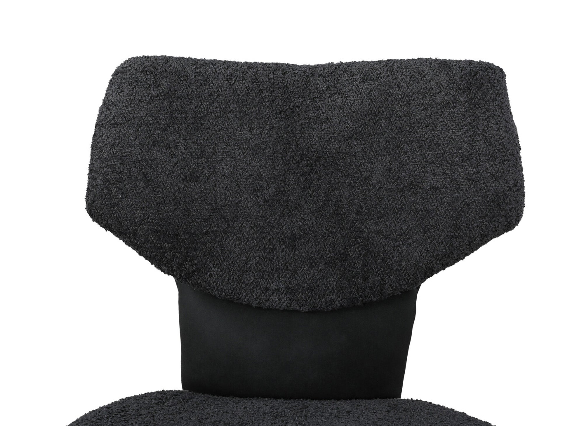 Juego de 2 sillas de diseño MILIA en tela bouclé gris antracita