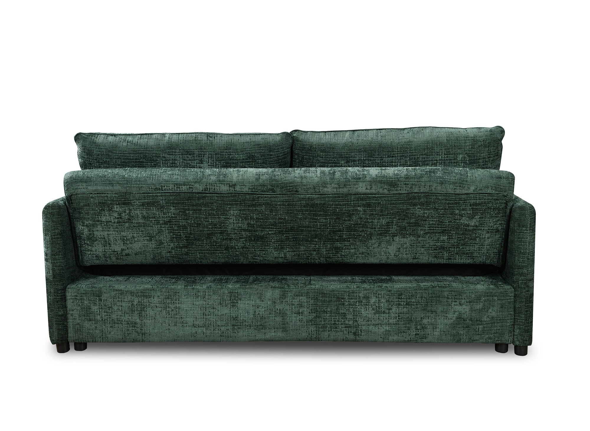 Sofá cama LAMAR de 3 plazas en terciopelo verde jaspeado