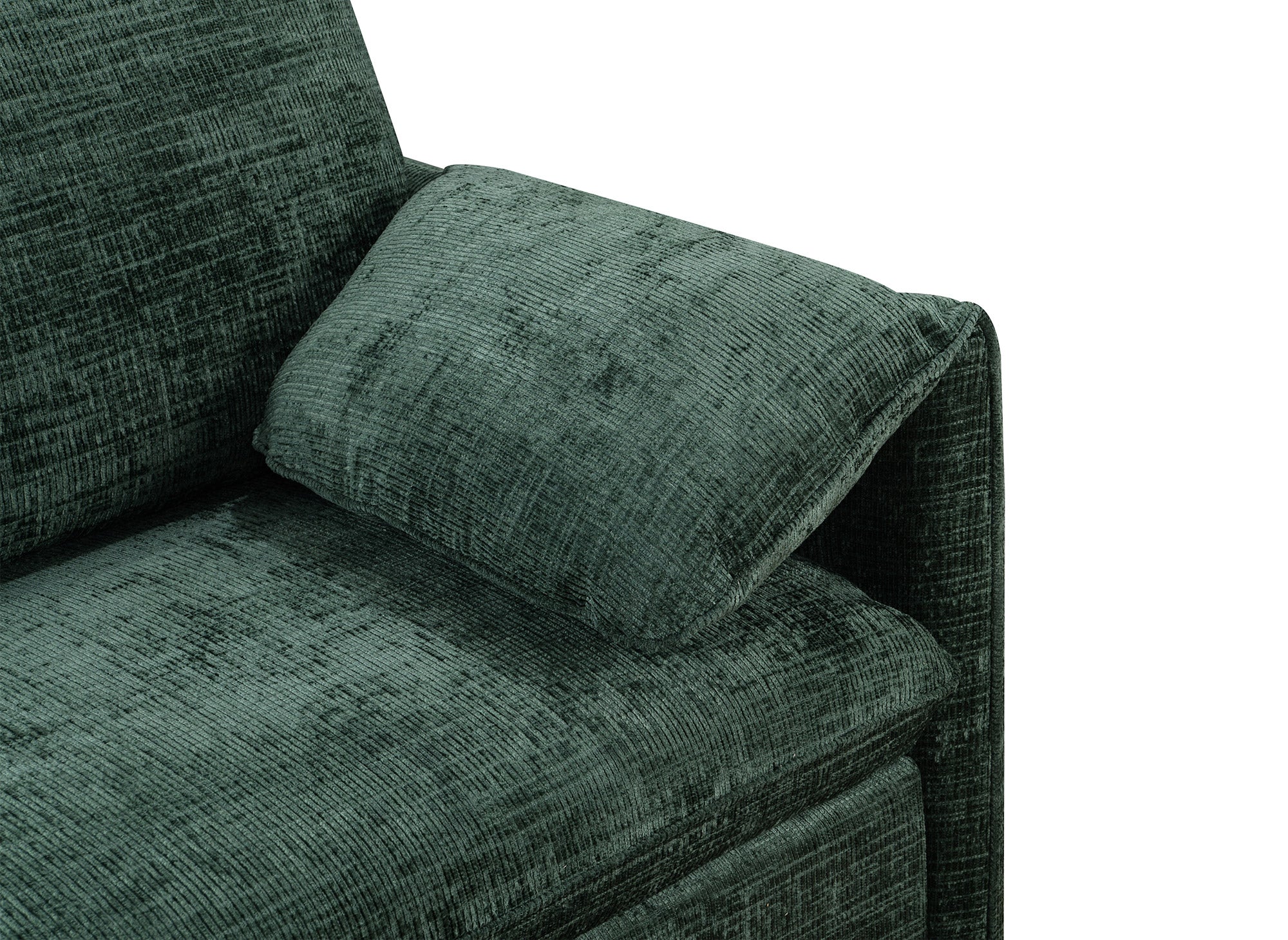 Sofá cama LAMAR de 3 plazas en terciopelo verde jaspeado