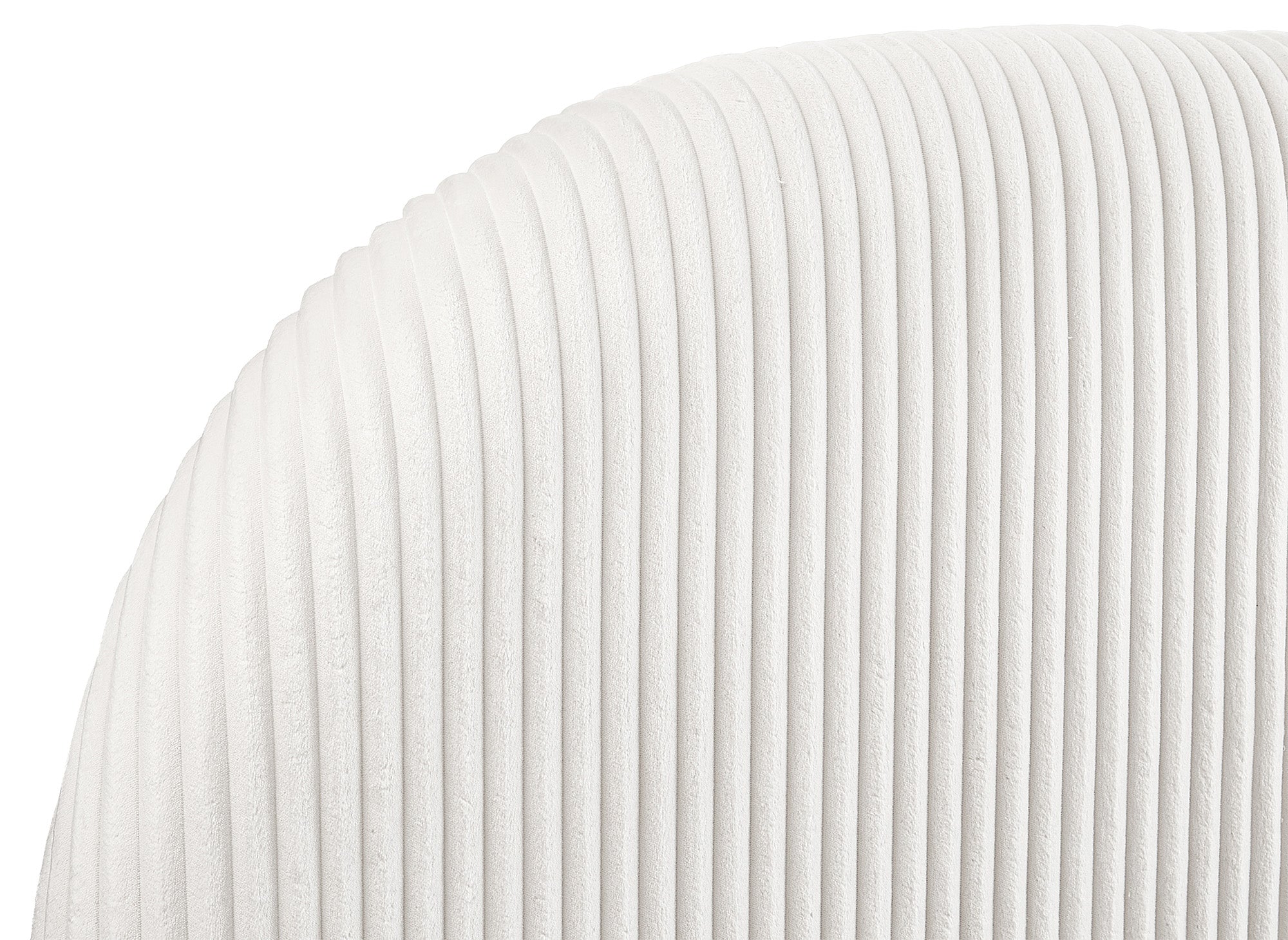 Cómoda cama doble de pana gruesa color beige de 160x200 cm