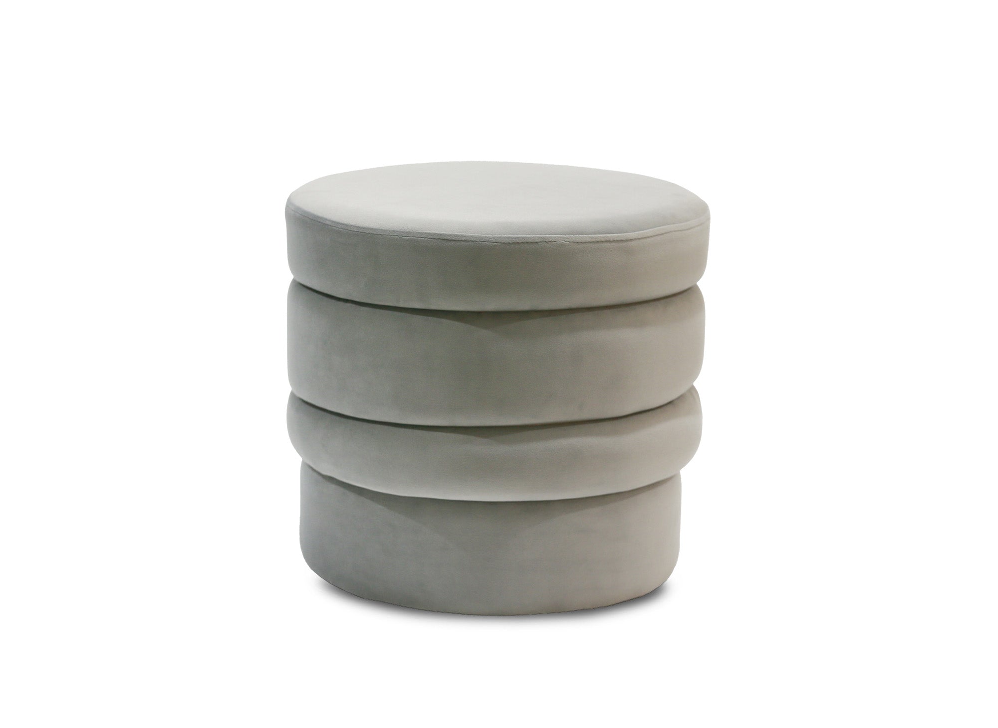 Puf de diseño VELVET en terciopelo gris