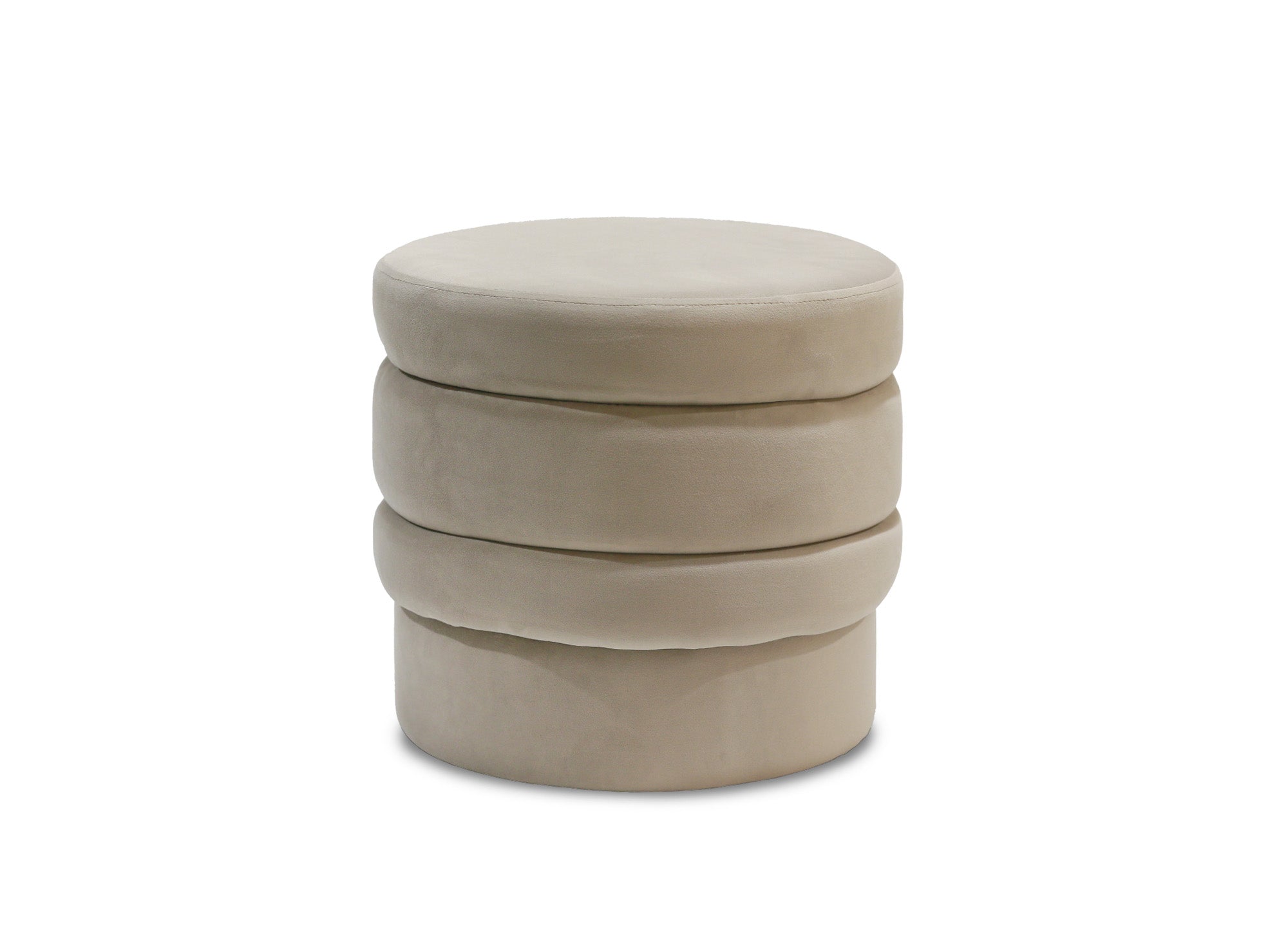 VELVET Puf de diseño de terciopelo topo