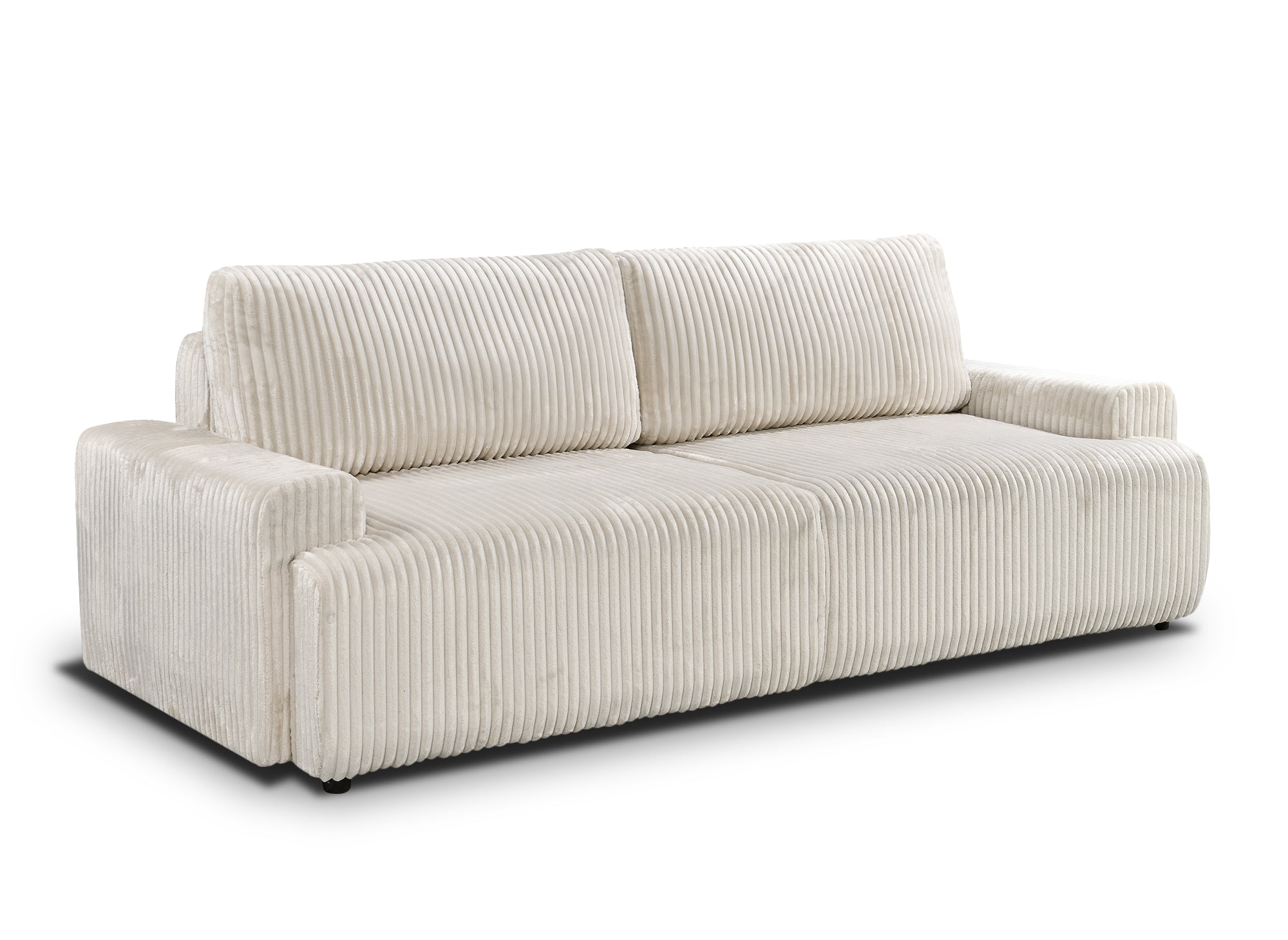 Sofá cama MILO con almacenaje en pana gruesa color beige