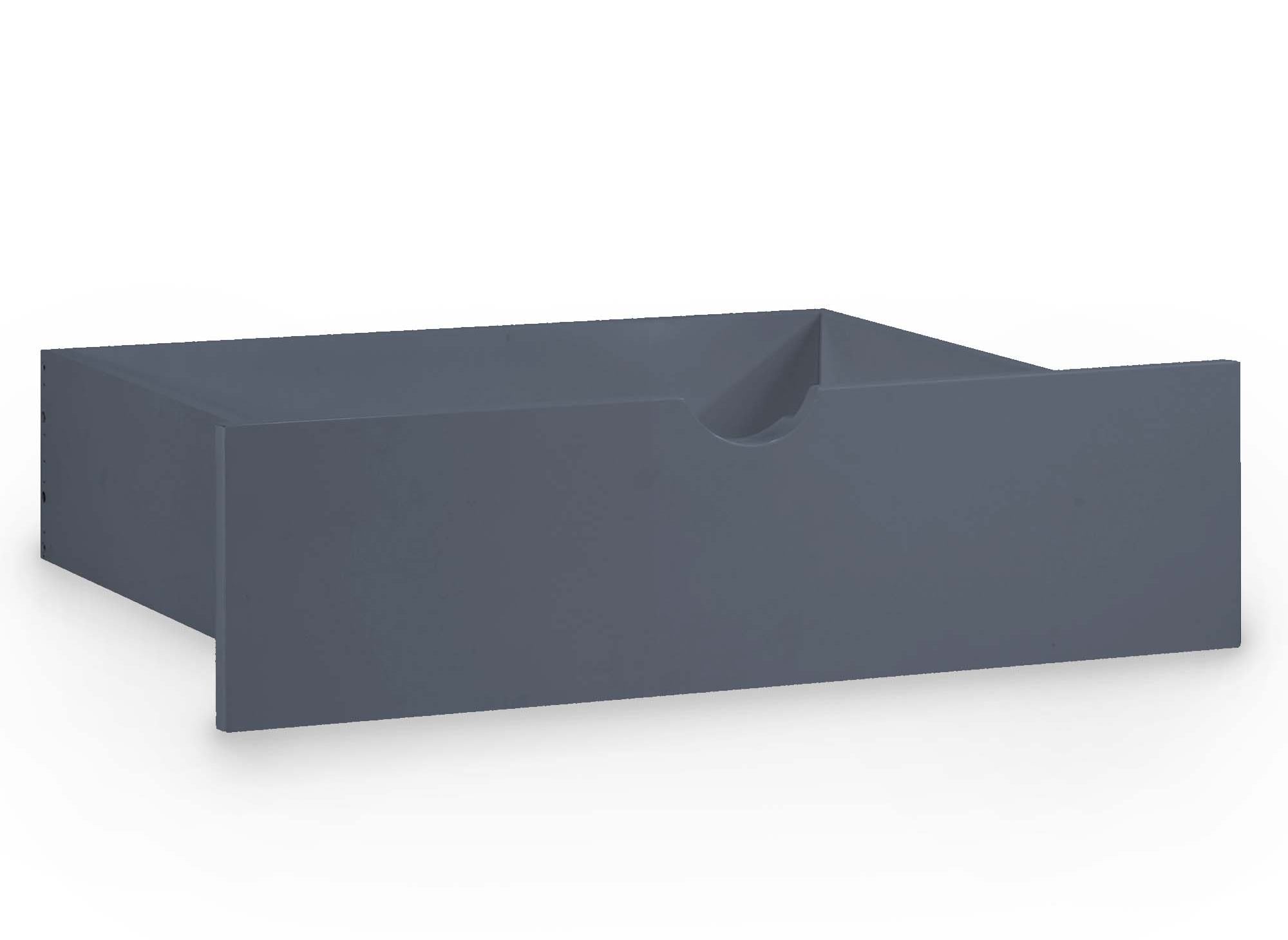 Cama nido ENORA con cajones en madera gris, 90 x 190 cm