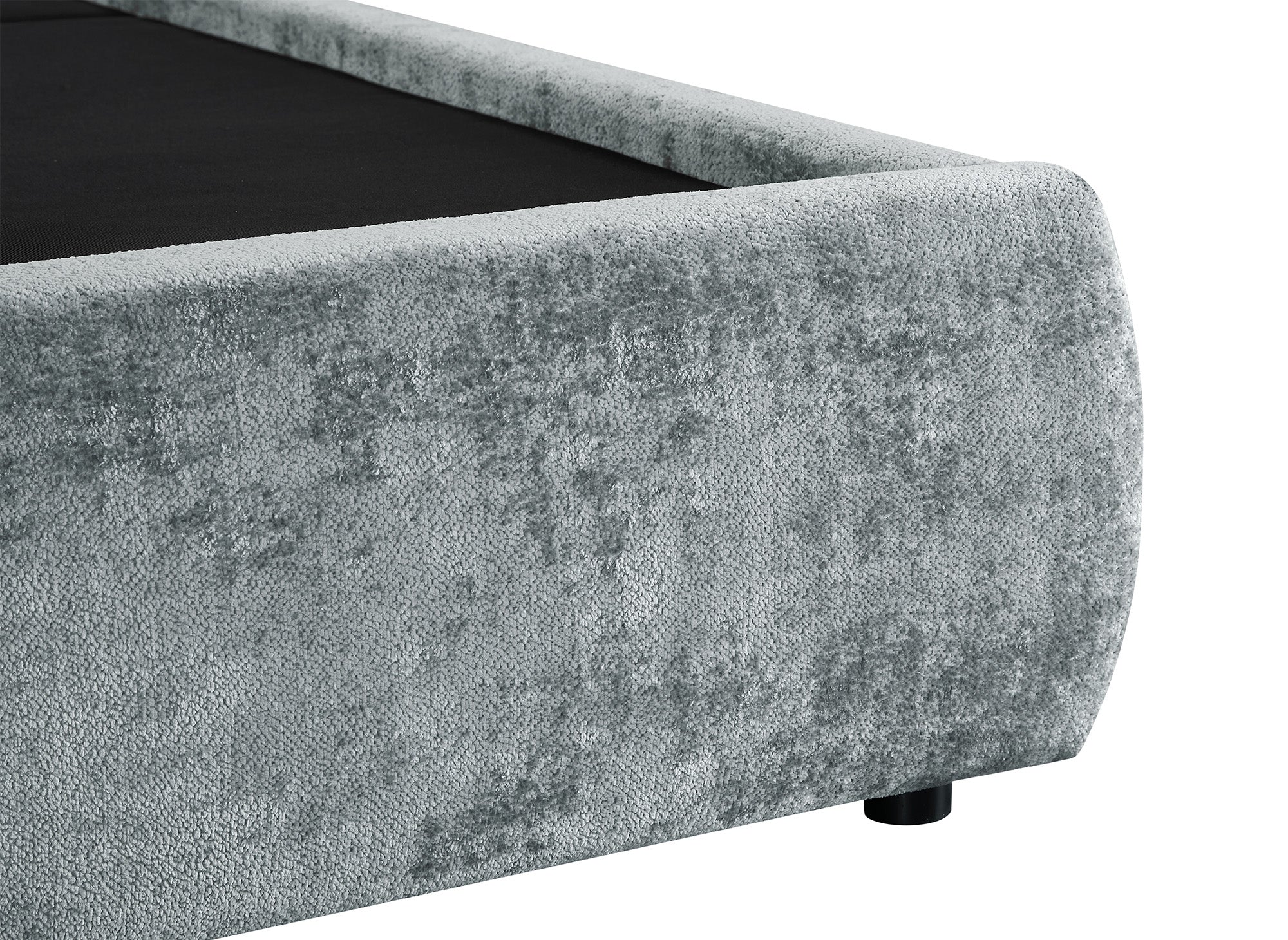 Cama de almacenaje NOAH de 180x200 cm en tejido bouclé gris suave