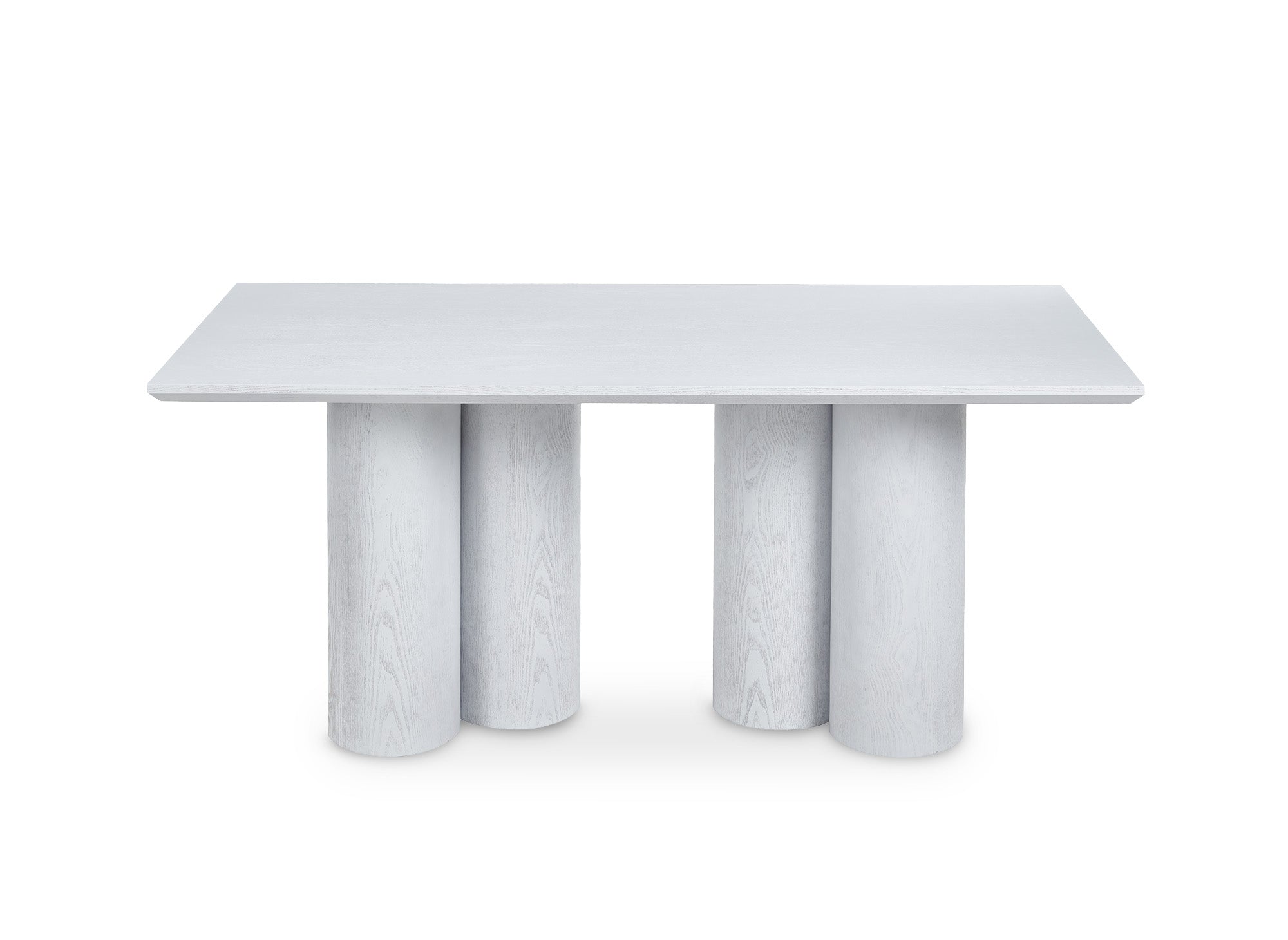 Mesa de comedor blanca con patas de forma orgánica, 6 plazas, ROSALIA