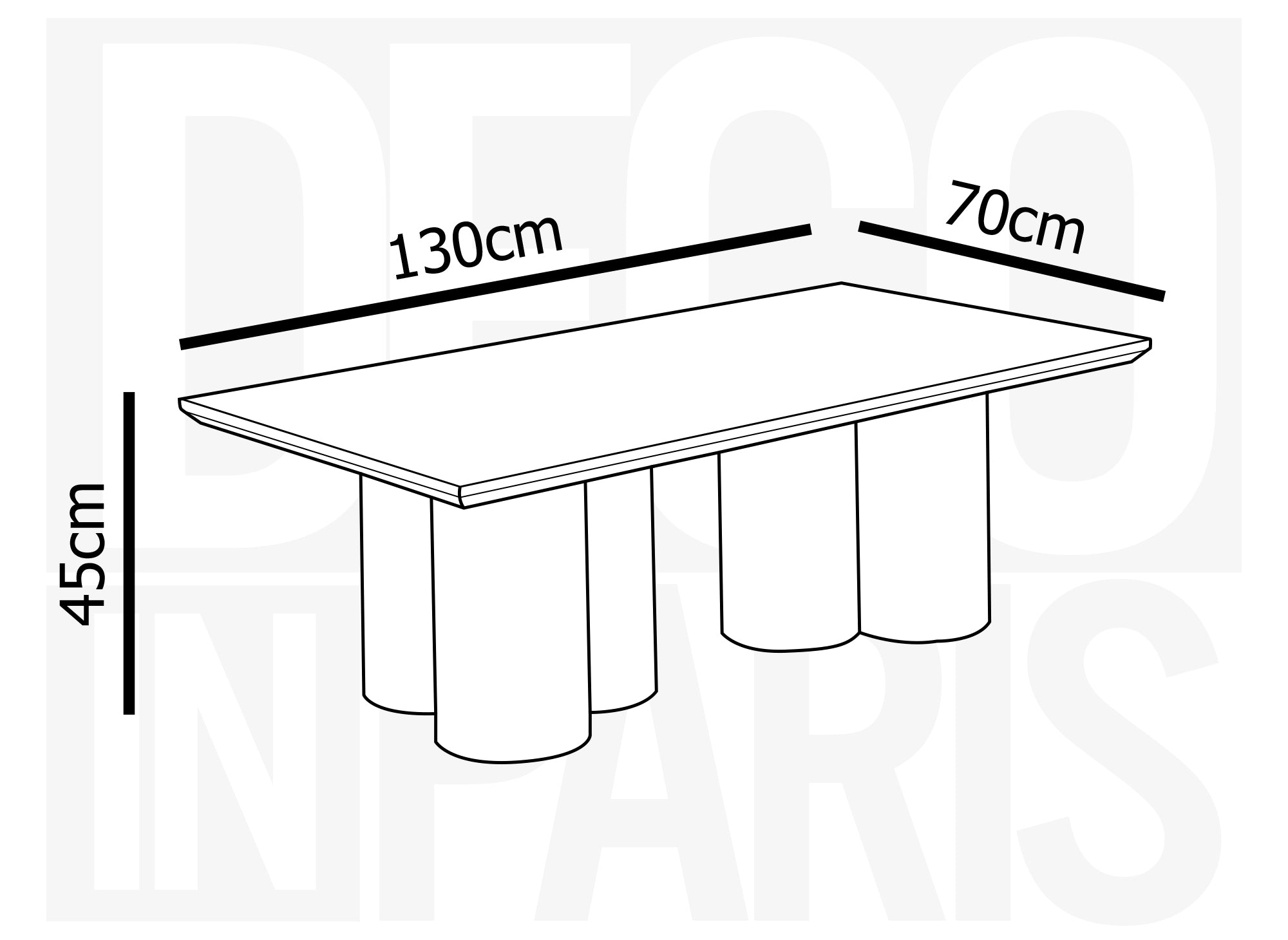 Mesa de centro ROSALIA blanca con patas de forma orgánica