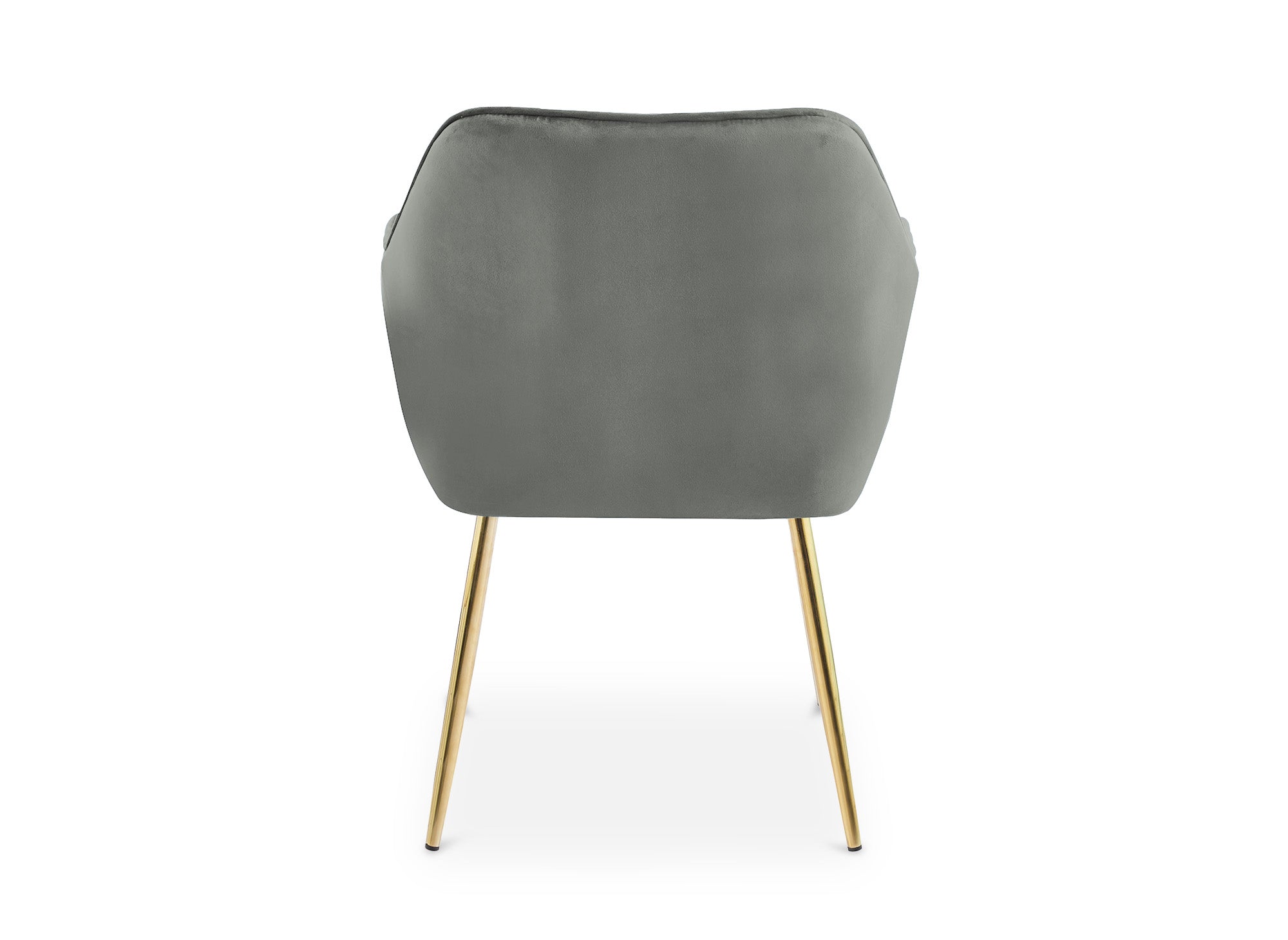 Conjunto de 2 sillones EDWIGE de terciopelo gris