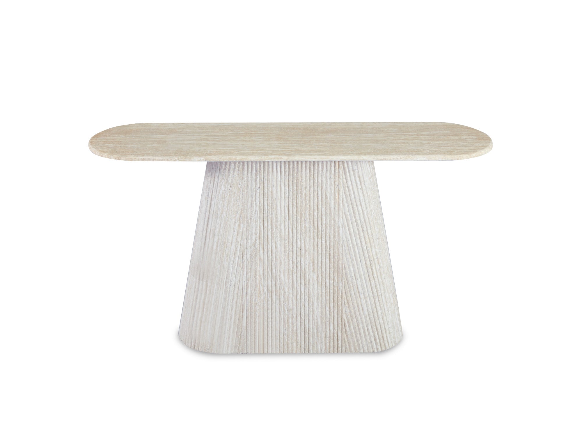 Consola de mármol compuesto beige TIANA