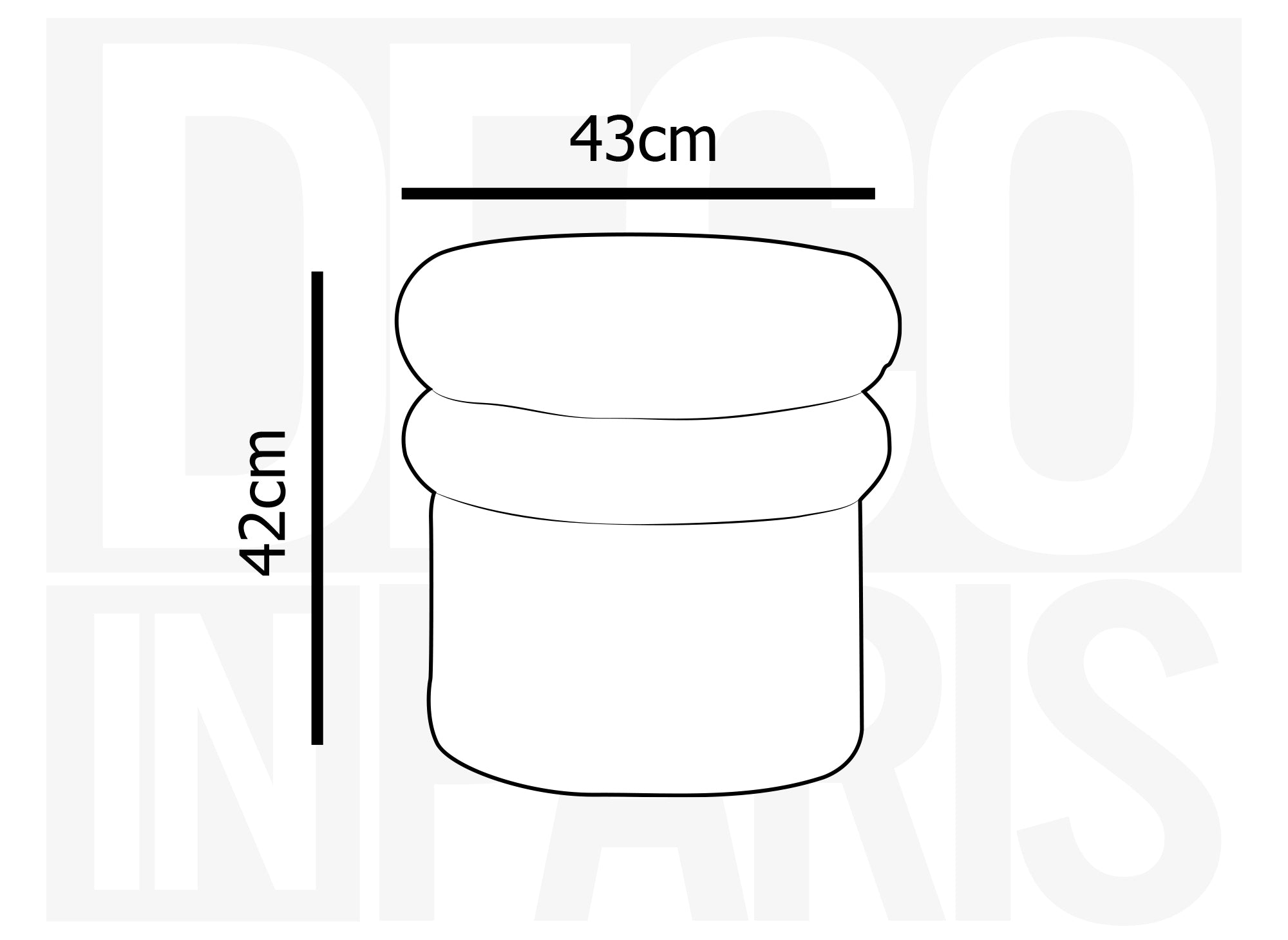 Puff con almacenaje SHERA de tela bouclé gris