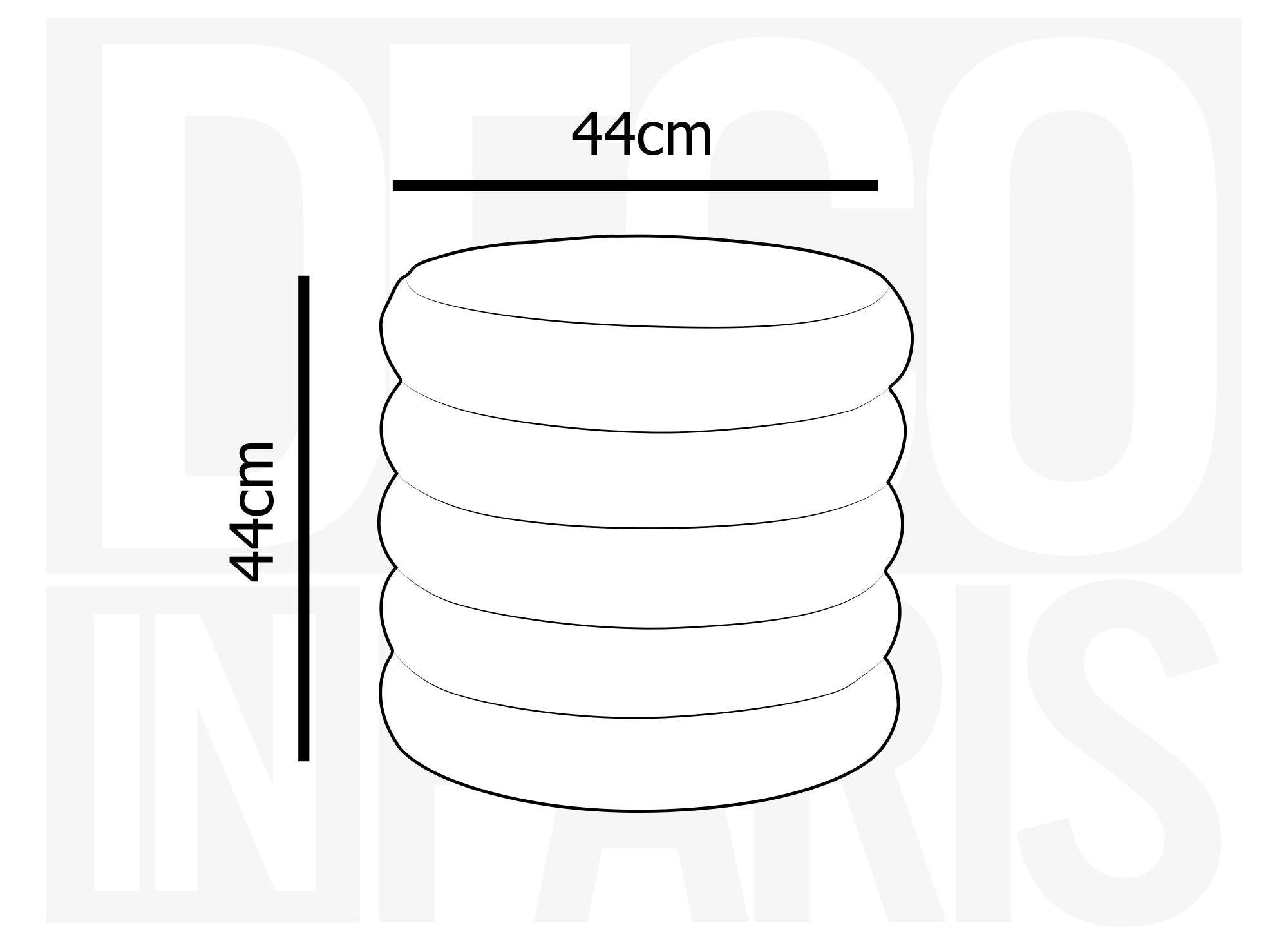 Puf de almacenaje BALTO de tela con efecto piel de oveja gris