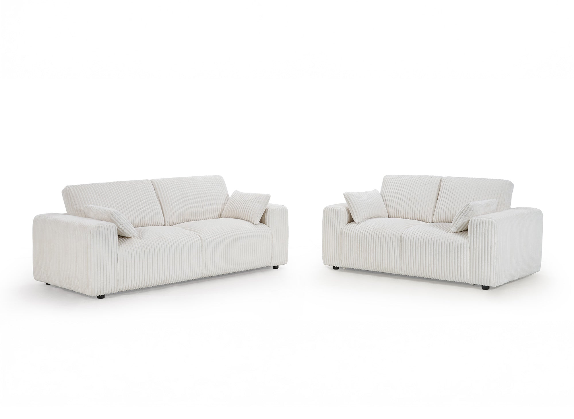 Sofá INAM de 3 plazas en pana gruesa color beige