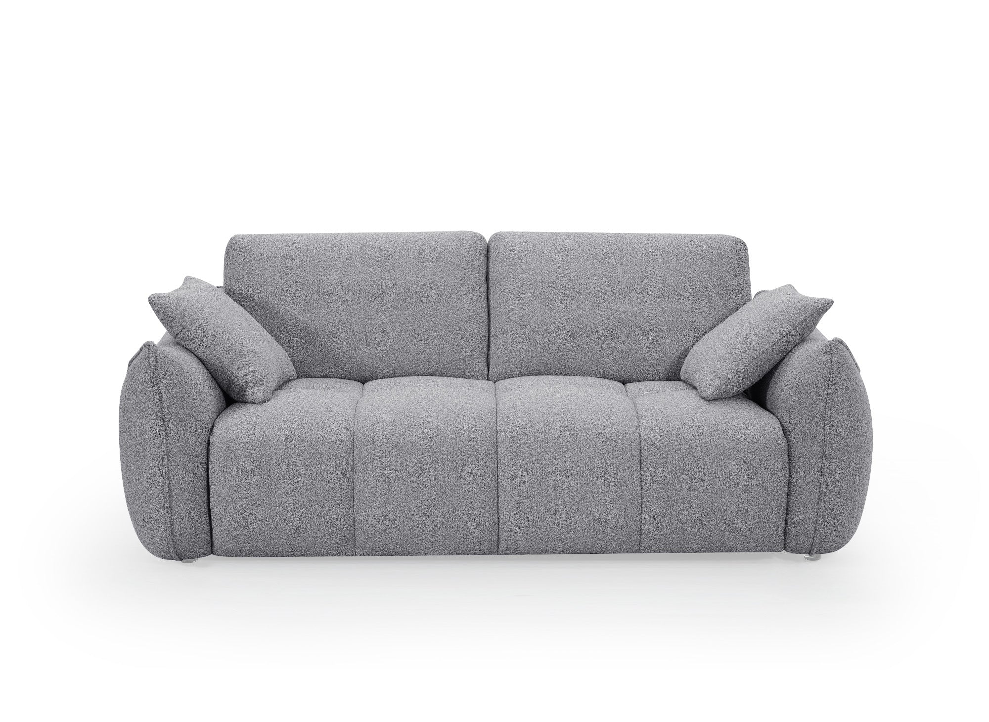 Sofá EZRA de 3 plazas en tejido bouclé gris