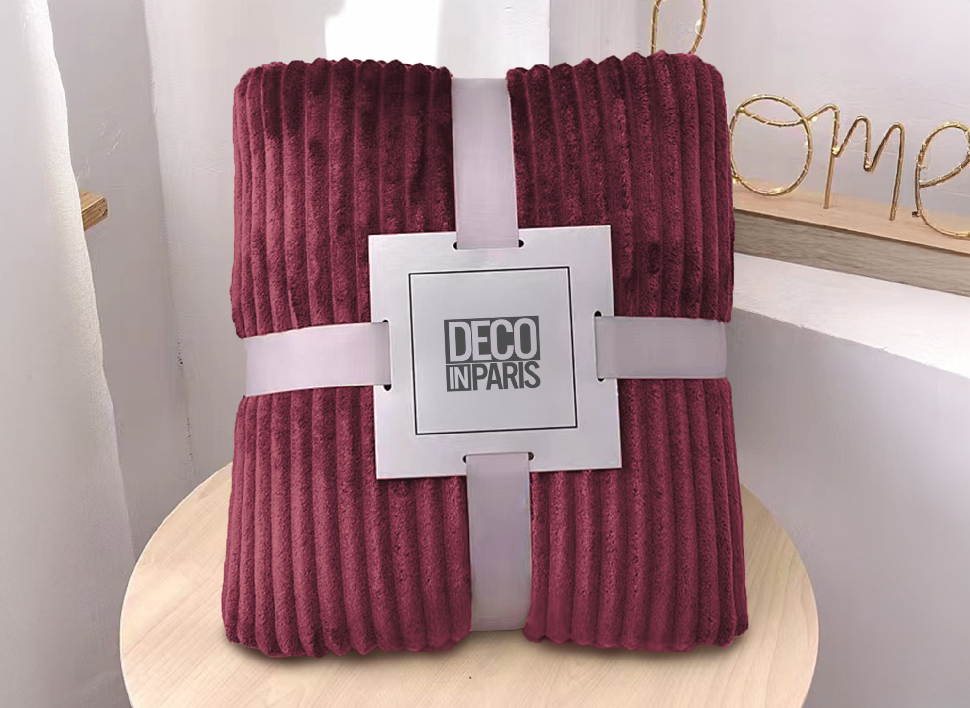 Manta de pana roja 150x200cm COCO