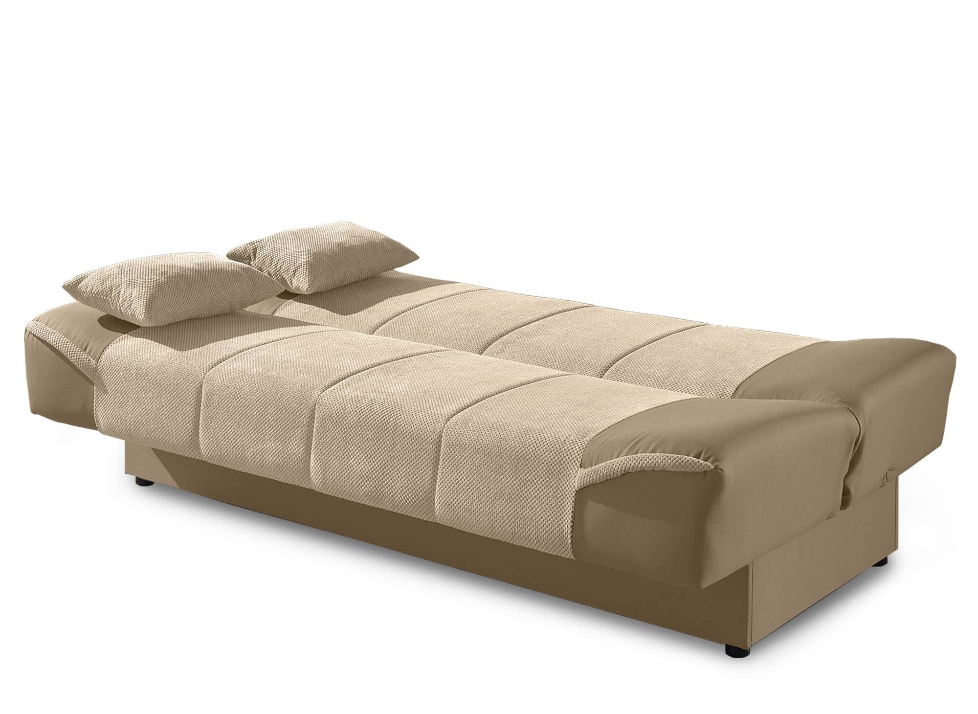 Sofá cama NATI beige con mecanismo clic-clac