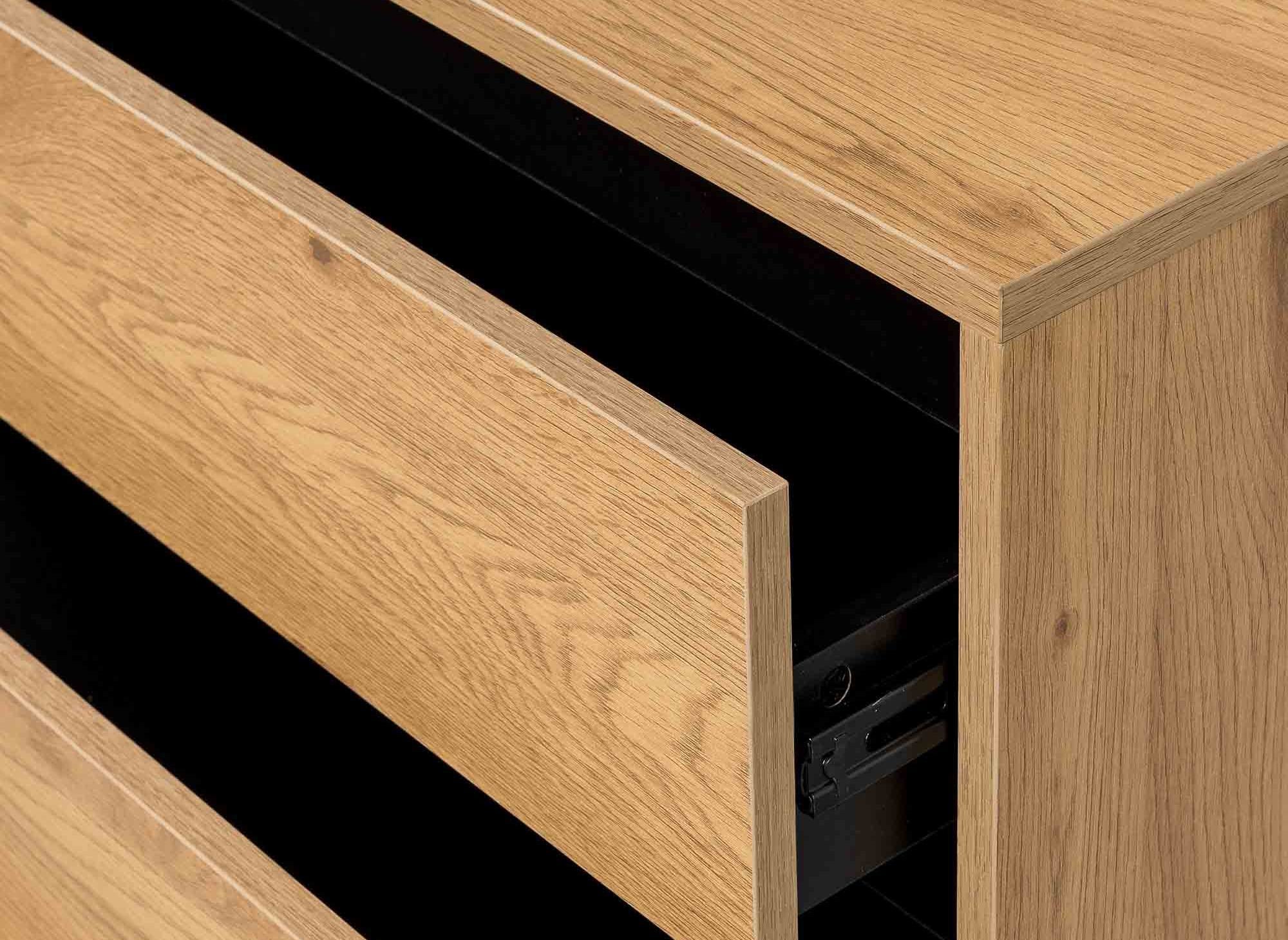 Cómoda de madera DARINA de 4 cajones