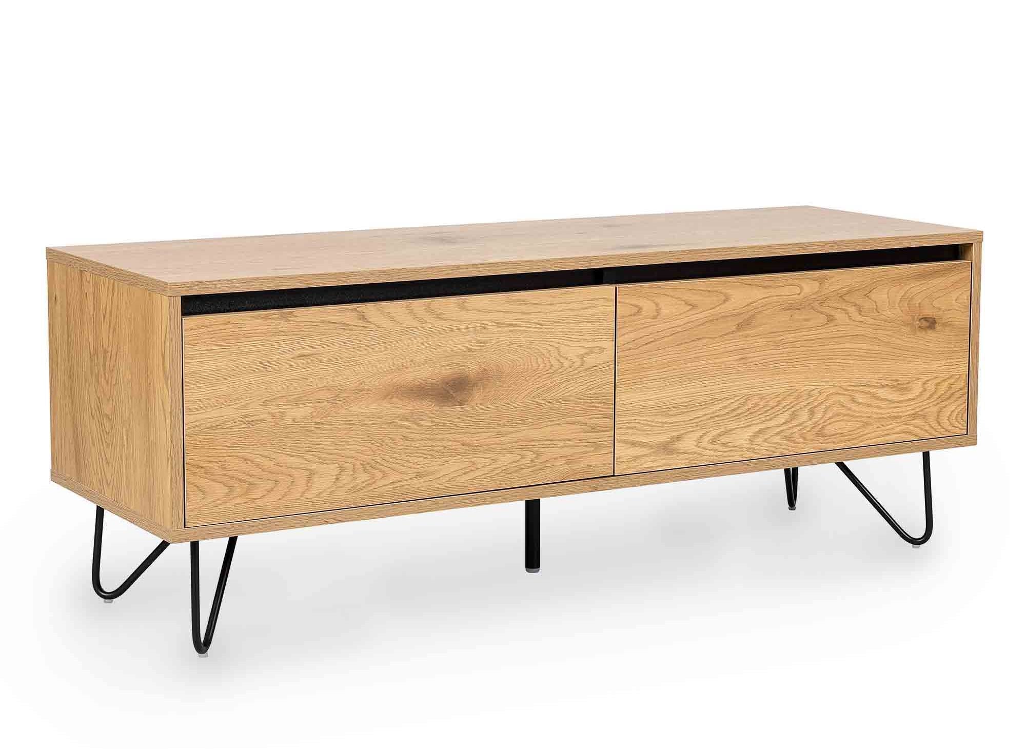 Mueble de TV DARINA con 1 cajón y 1 puerta, fabricado en madera.