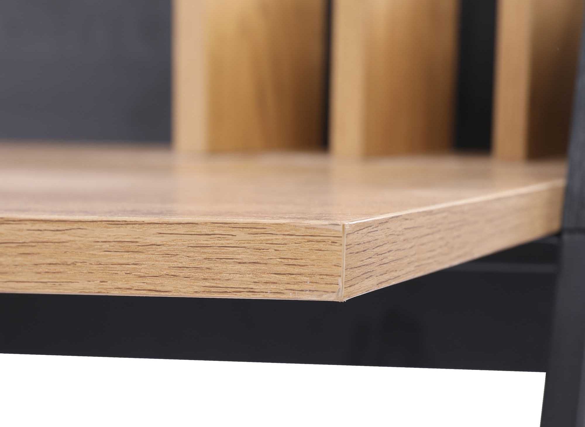 Escritorio compacto de diseño industrial ARMELLE en madera y metal