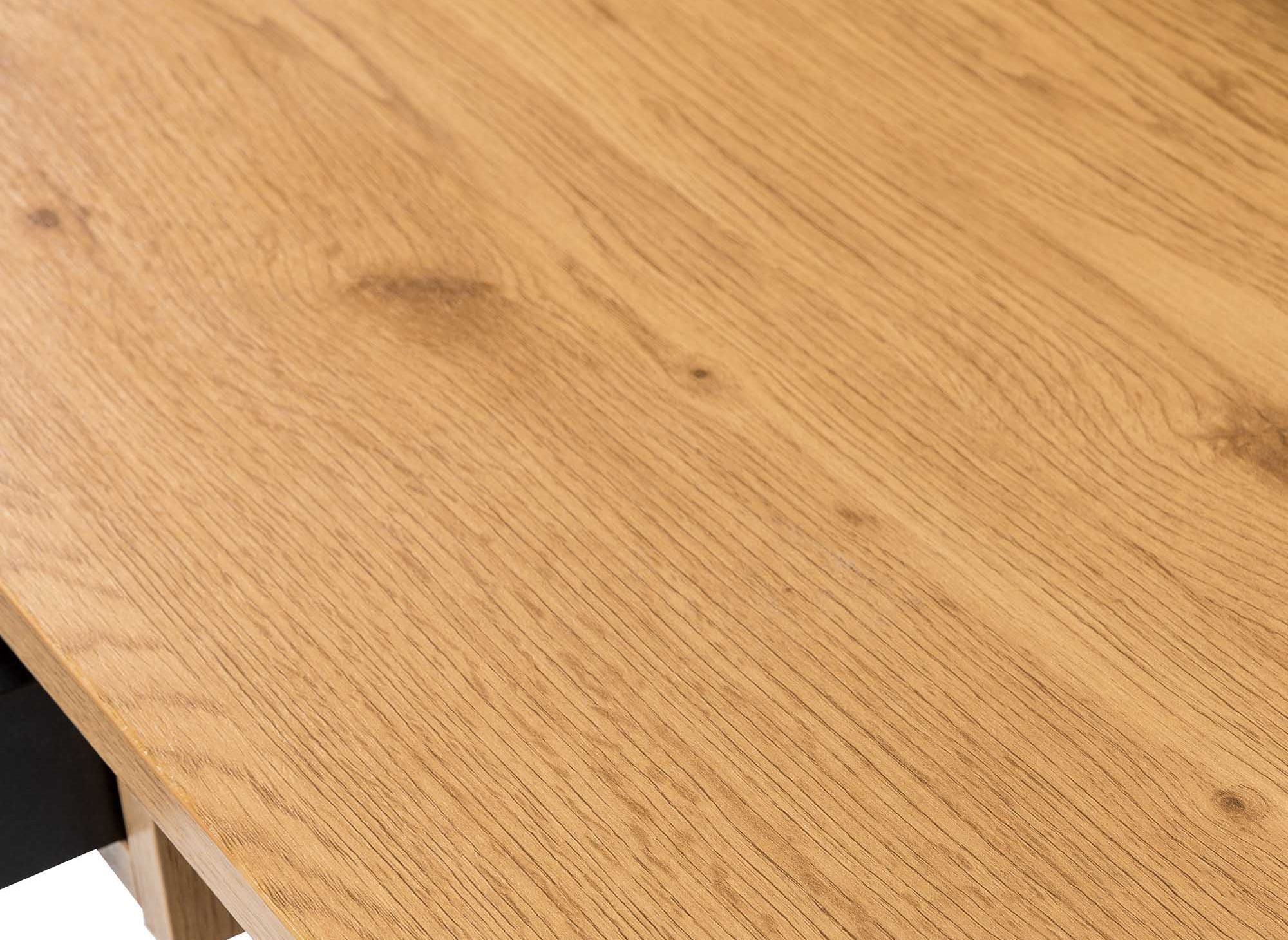 Escritorio industrial GASPARD con 1 cajón y 1 estante, fabricado en madera y metal.