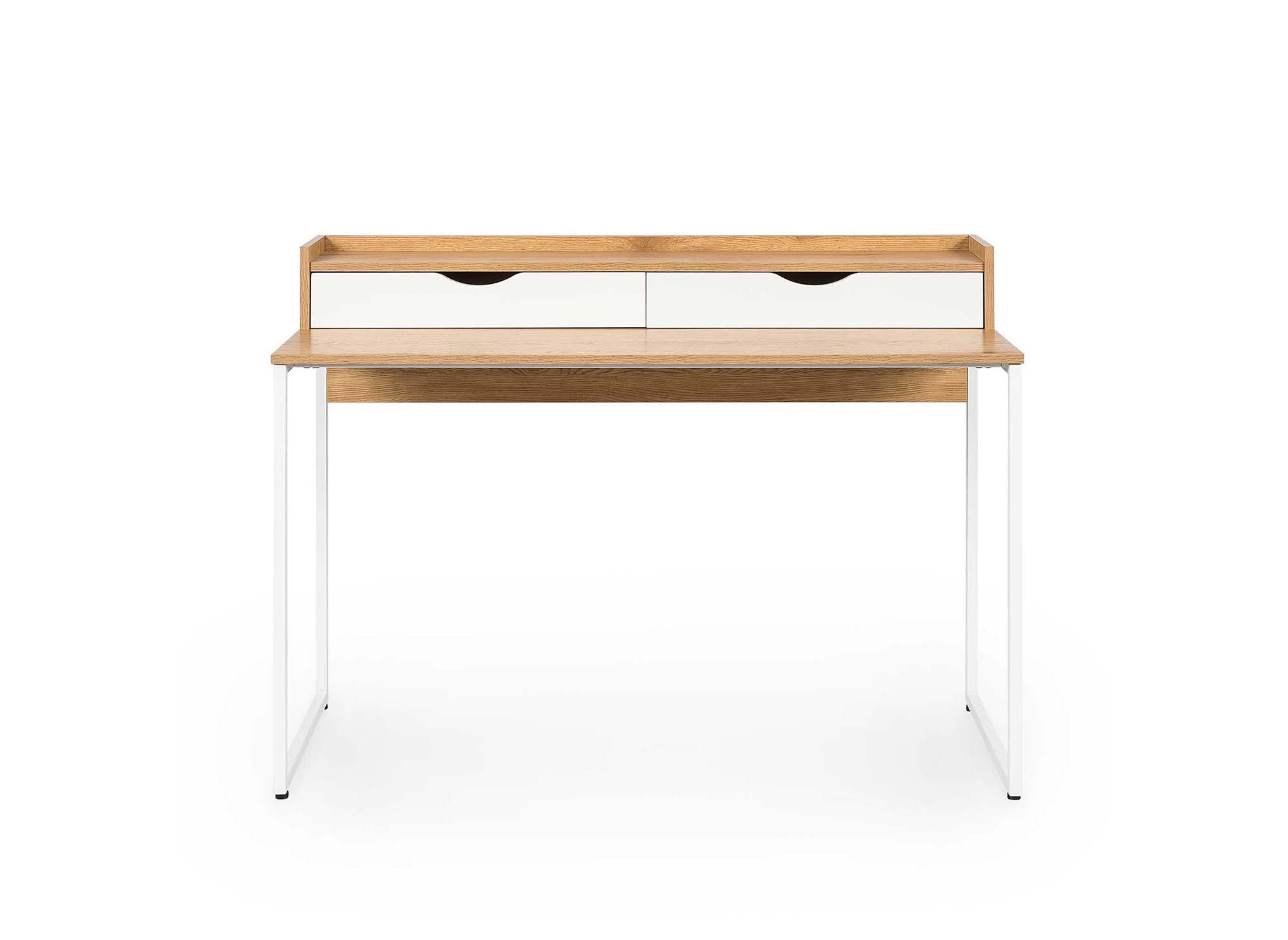 Escritorio escandinavo con almacenamiento de madera y metal NORBERT