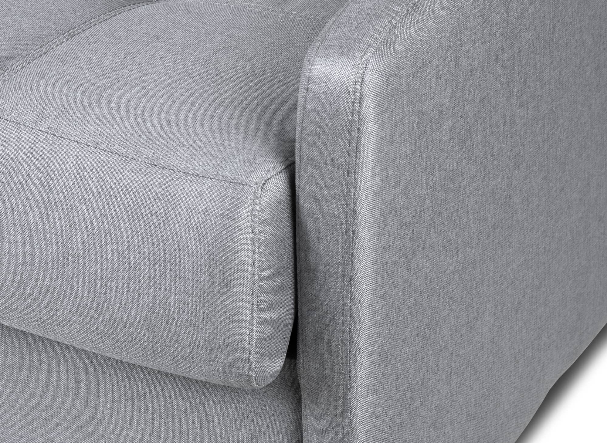 Sofá convertible exprés LOUNA SLIM de 3 plazas en tela gris