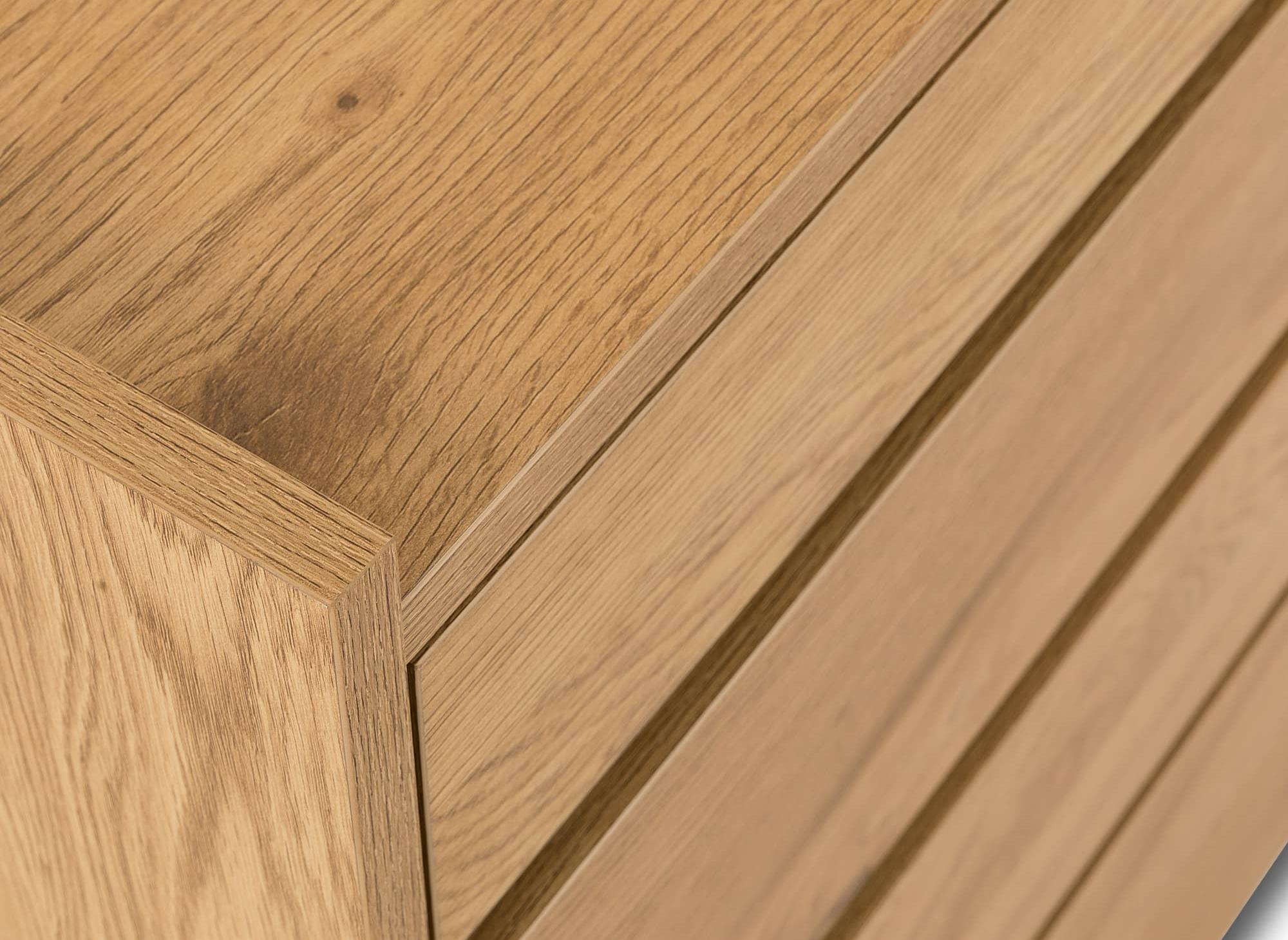 Cómoda SACHA de 4 cajones en madera color roble