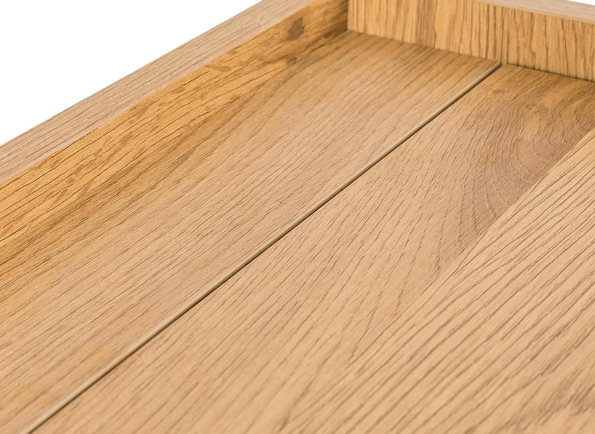 Cómoda SACHA de 5 cajones con tocador en madera color roble