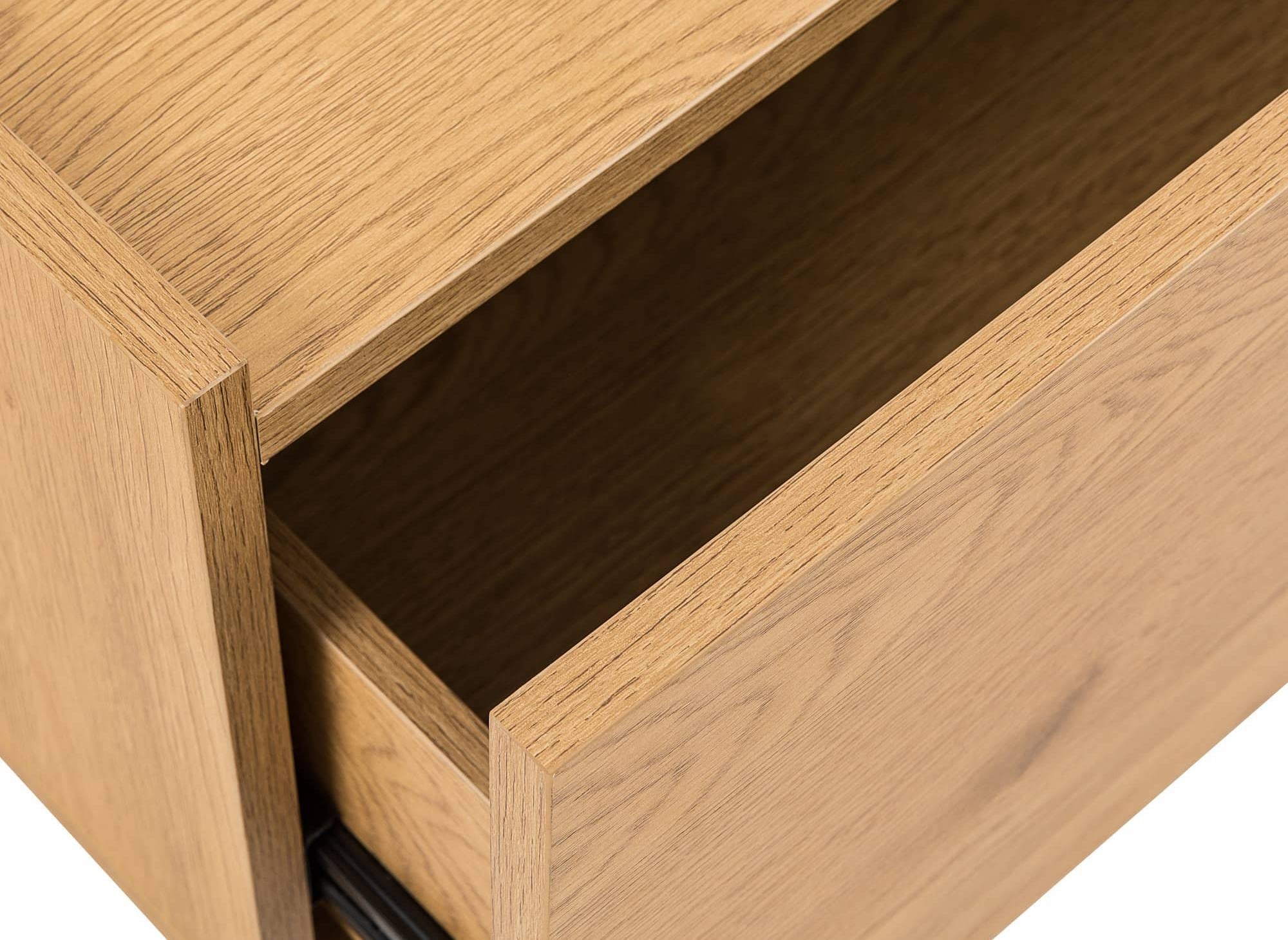 Mesa de centro SACHA con 2 cajones en madera color roble