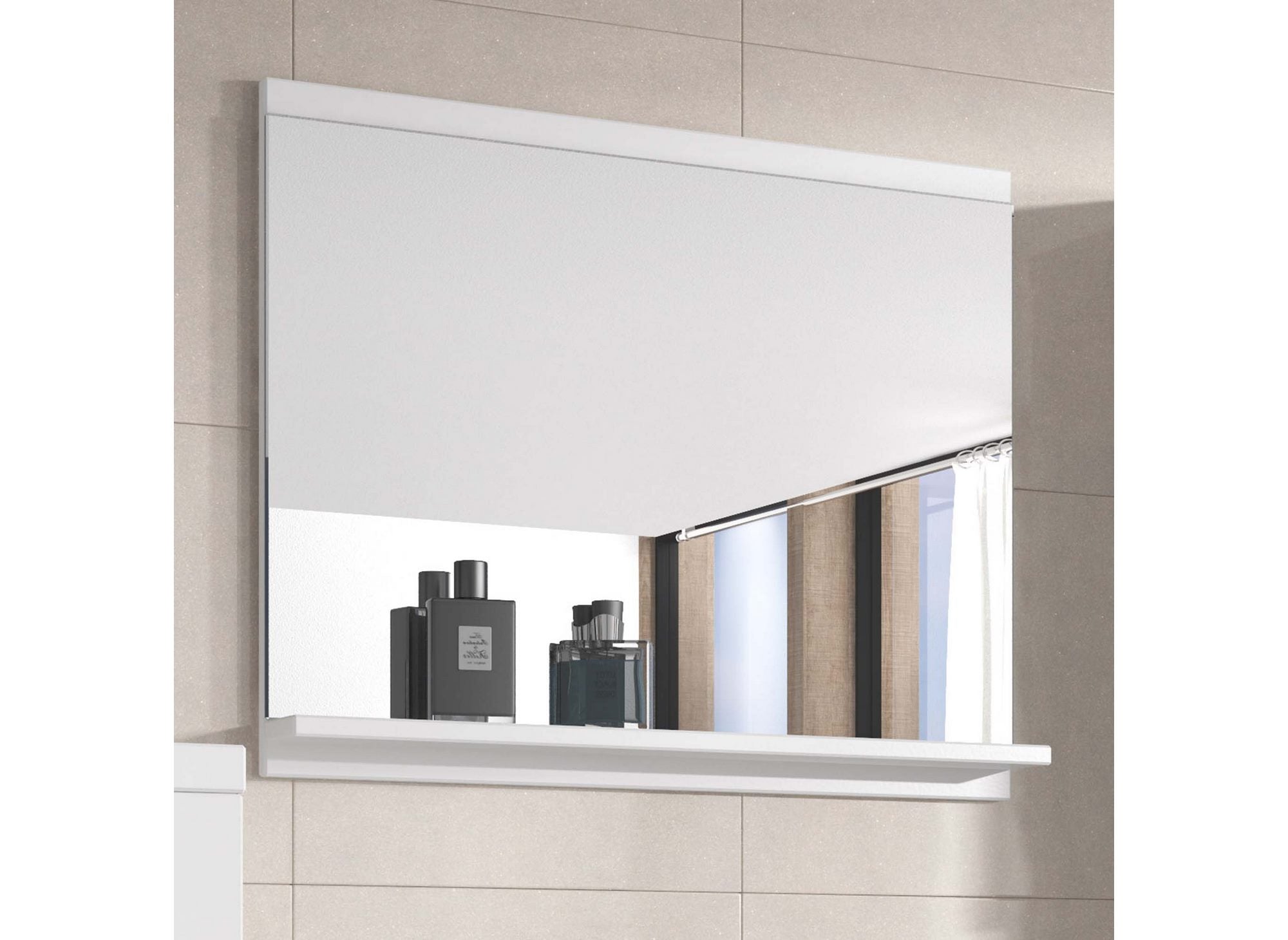 Conjunto de muebles de baño de diseño SHELBY para colgar en la pared - Laca blanca