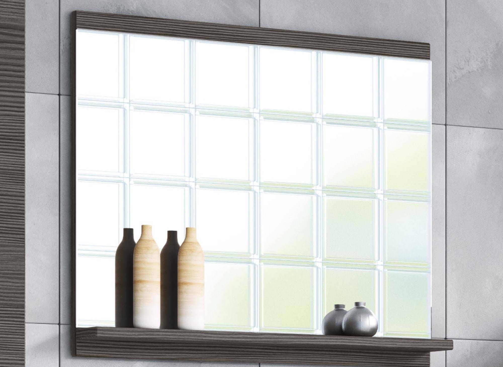 Conjunto de muebles de baño de diseño ALBY para montaje en pared - Wengué